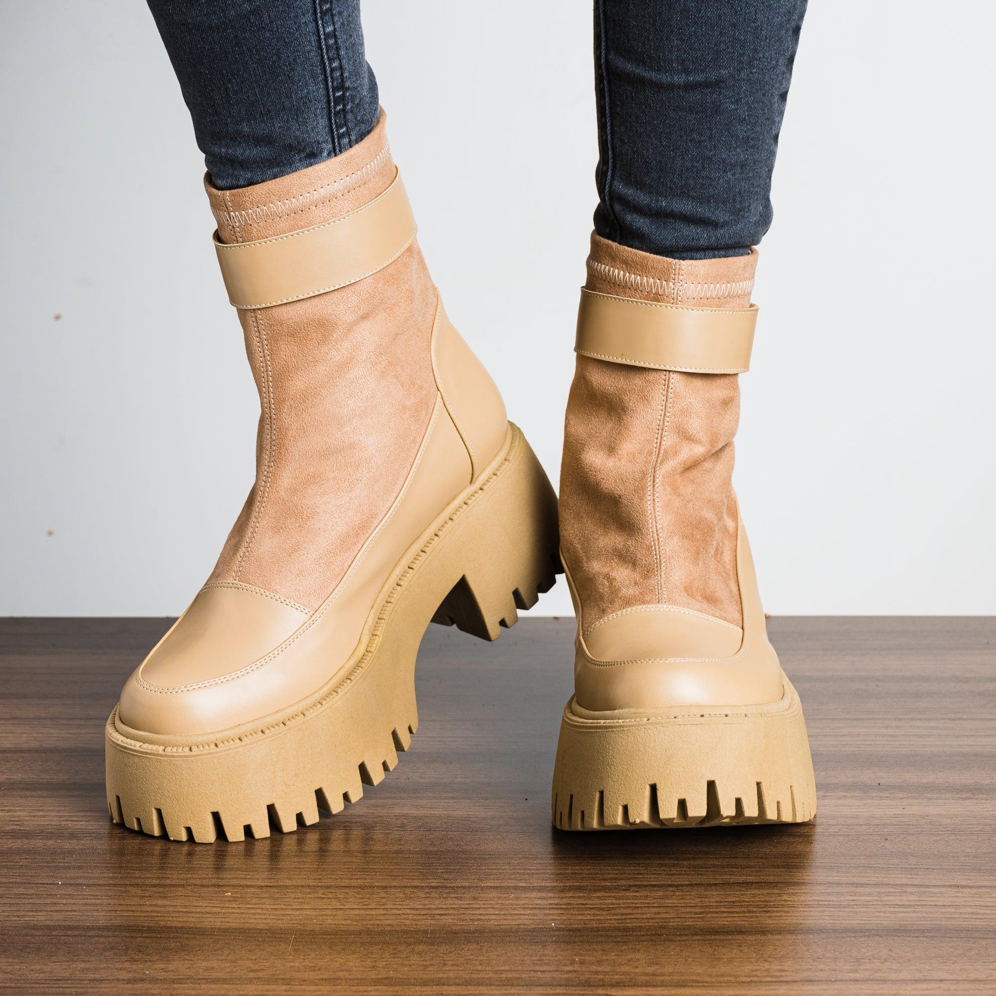 BOTAS MUJER TASYA BEIGE - 2
