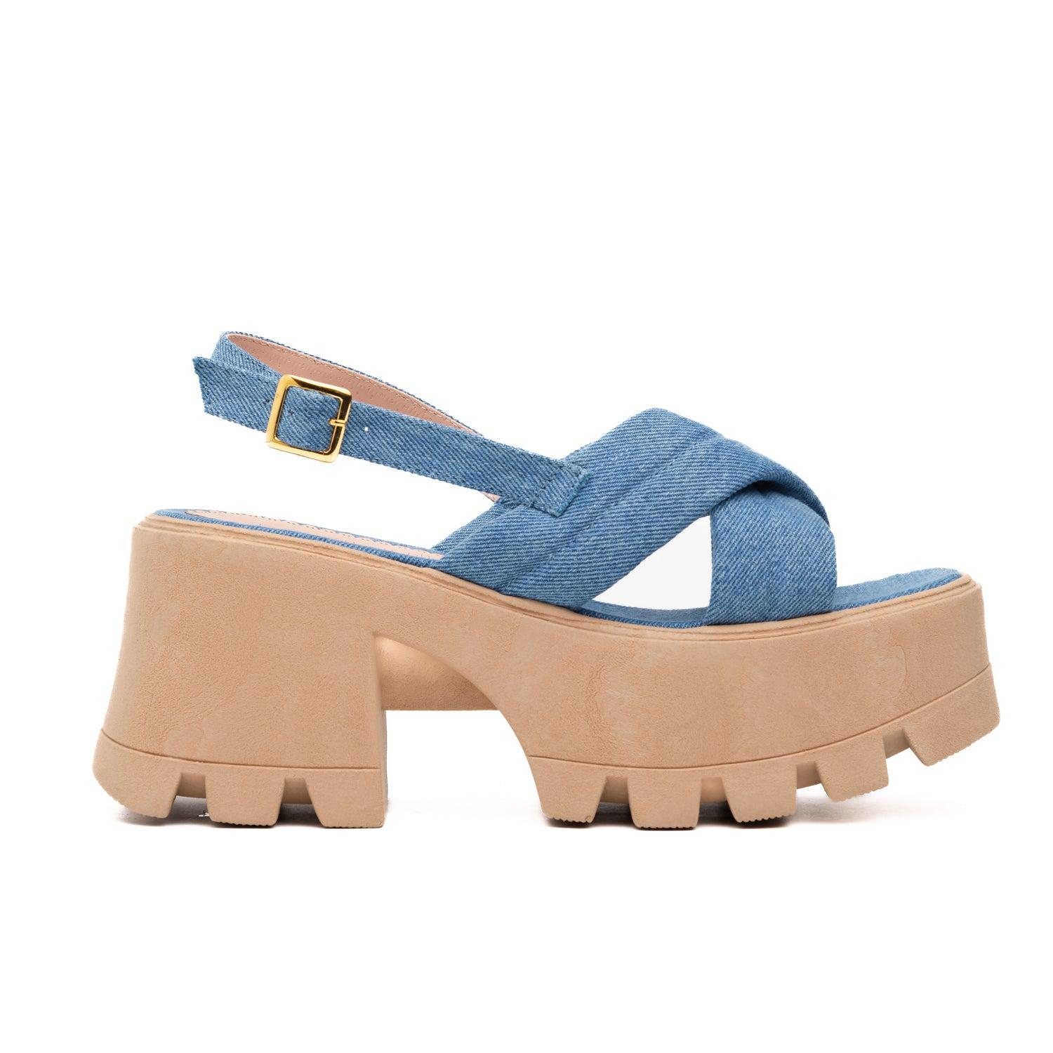 SANDALIAS CASUALES MUJER PLEYADES DERIM - 4
