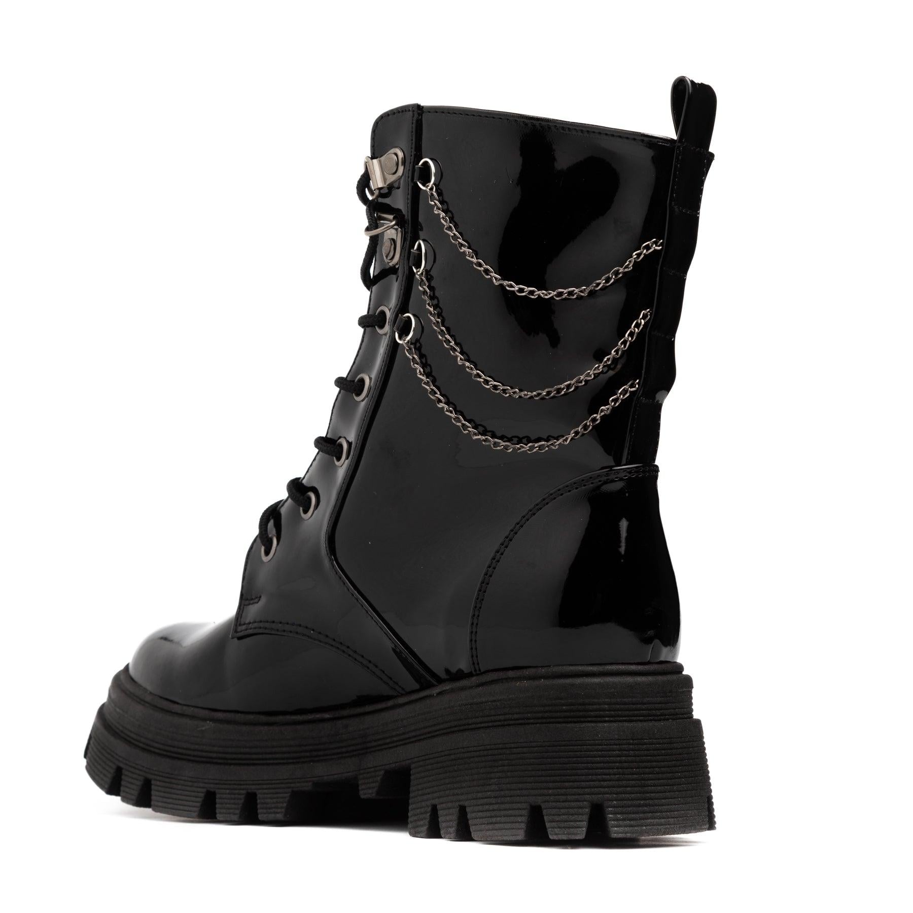 BOTAS MUJER KANSAS NEGRO CHAROL - 6