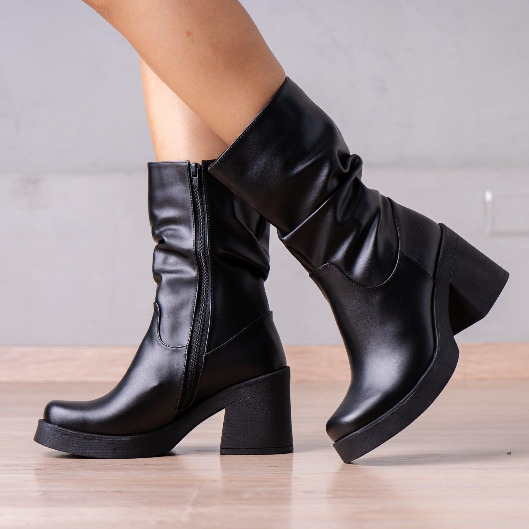 BOTINES MUJER CHUNNY NEGRO - 1