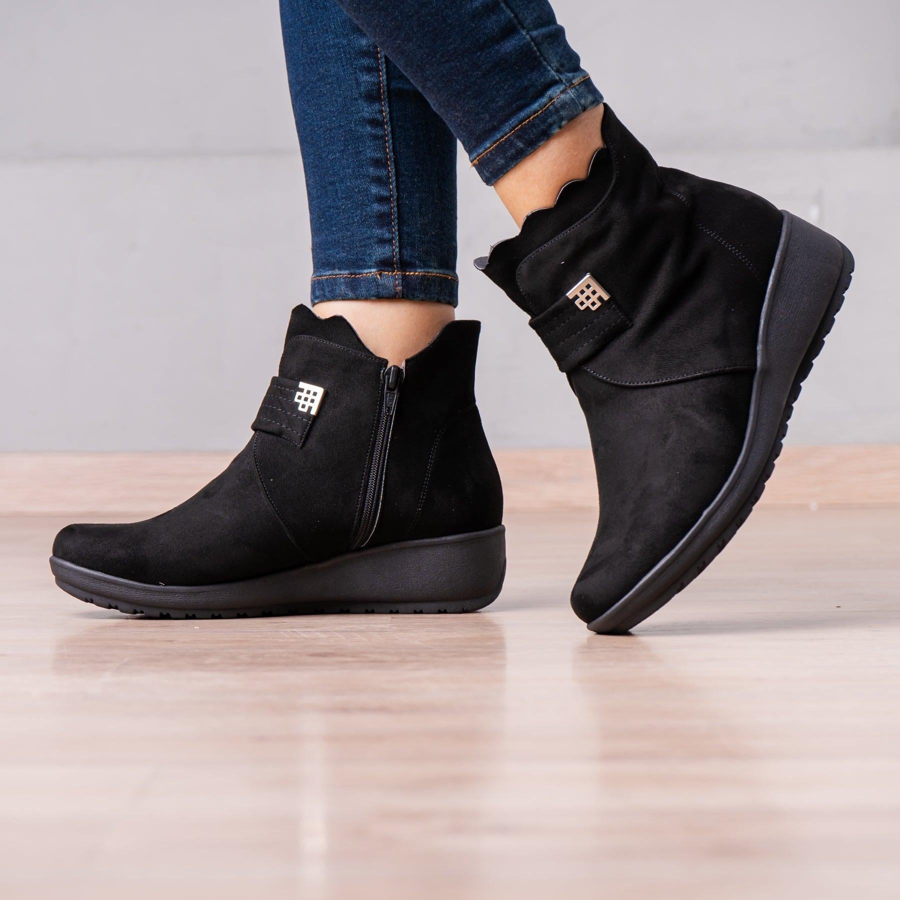 BOTINES MUJER ZURY NEGRO - 1