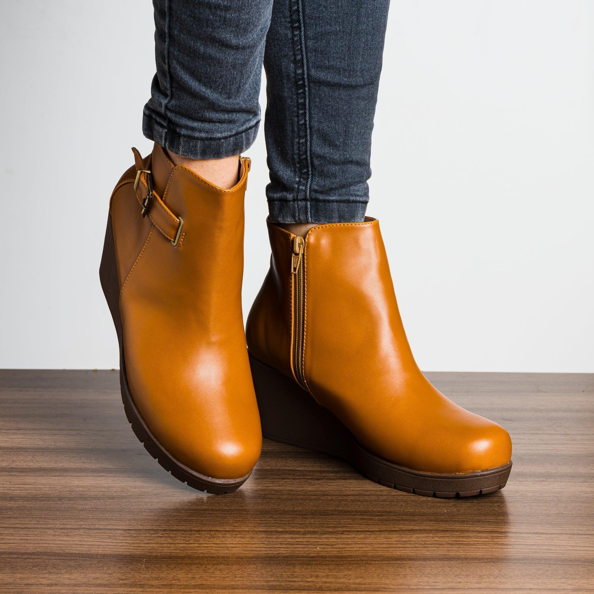 BOTINES MUJER AMNERIS CAMEL - 1