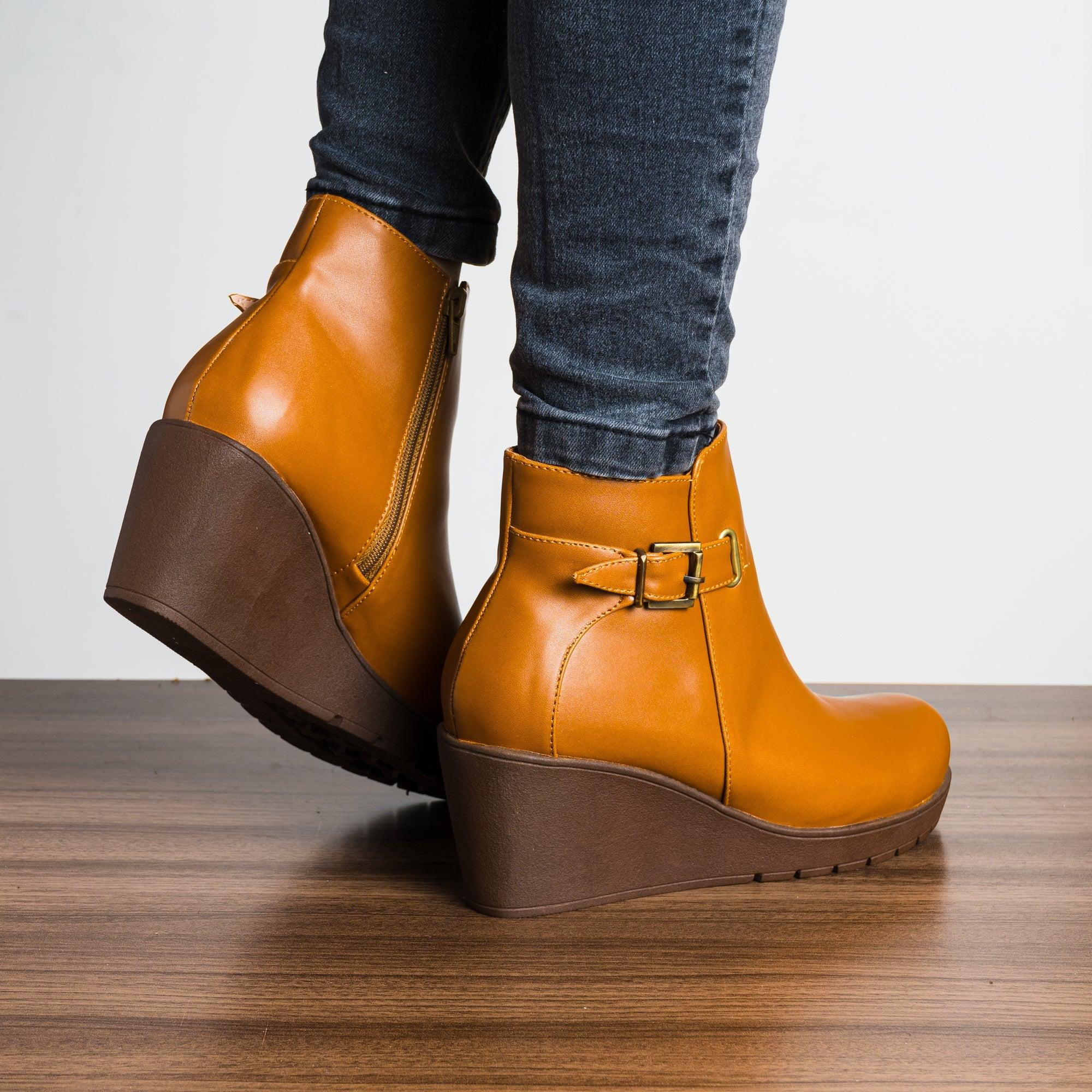 BOTINES MUJER AMNERIS CAMEL - 3