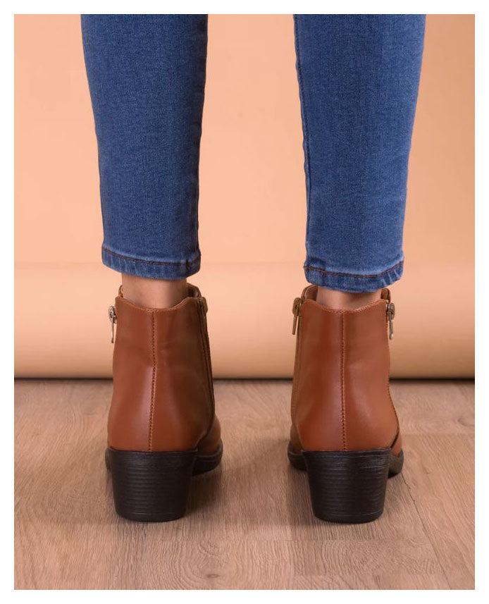 BOTINES MUJER KOBE CAMEL - 3