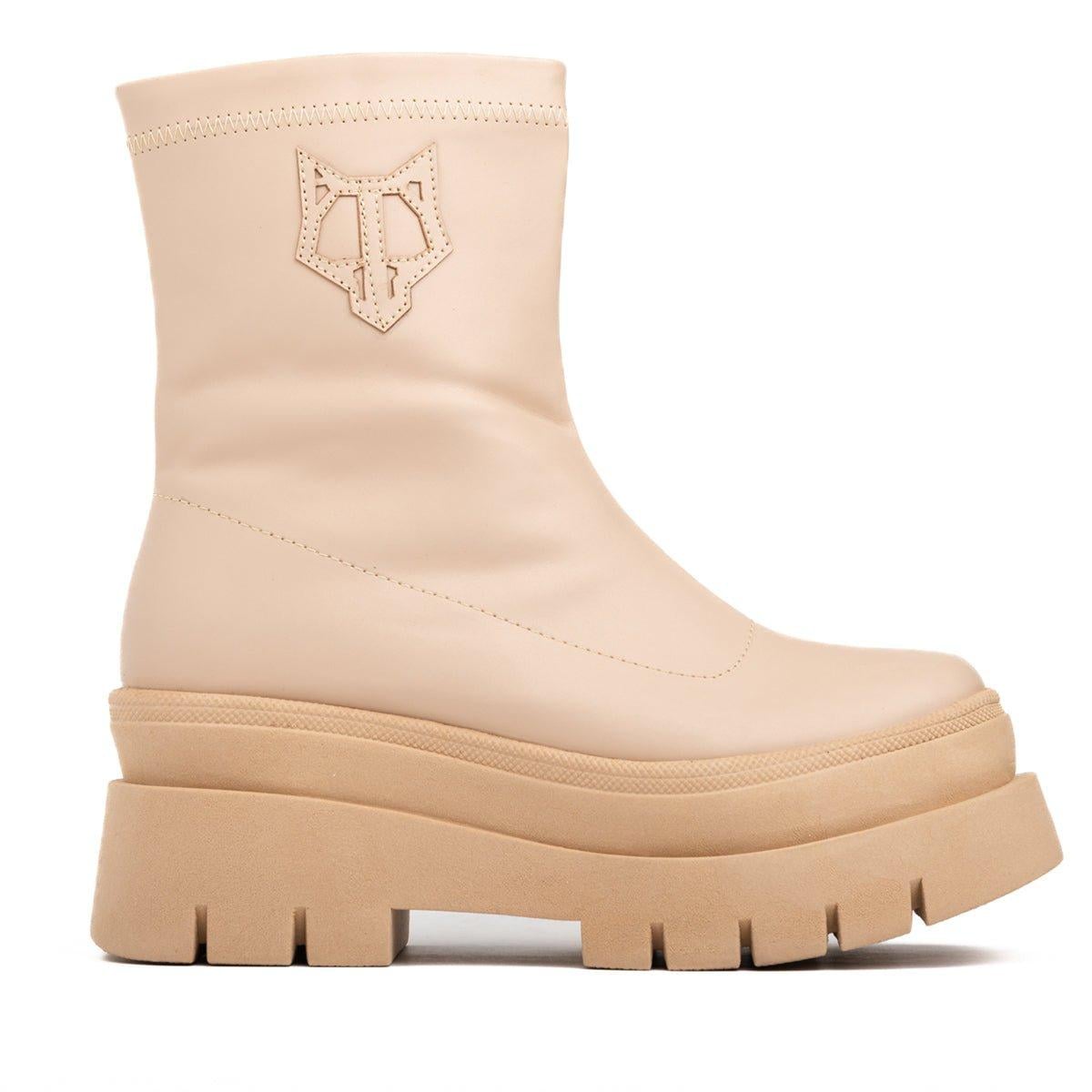 BOTAS MUJER LABELL BEIGE - 5