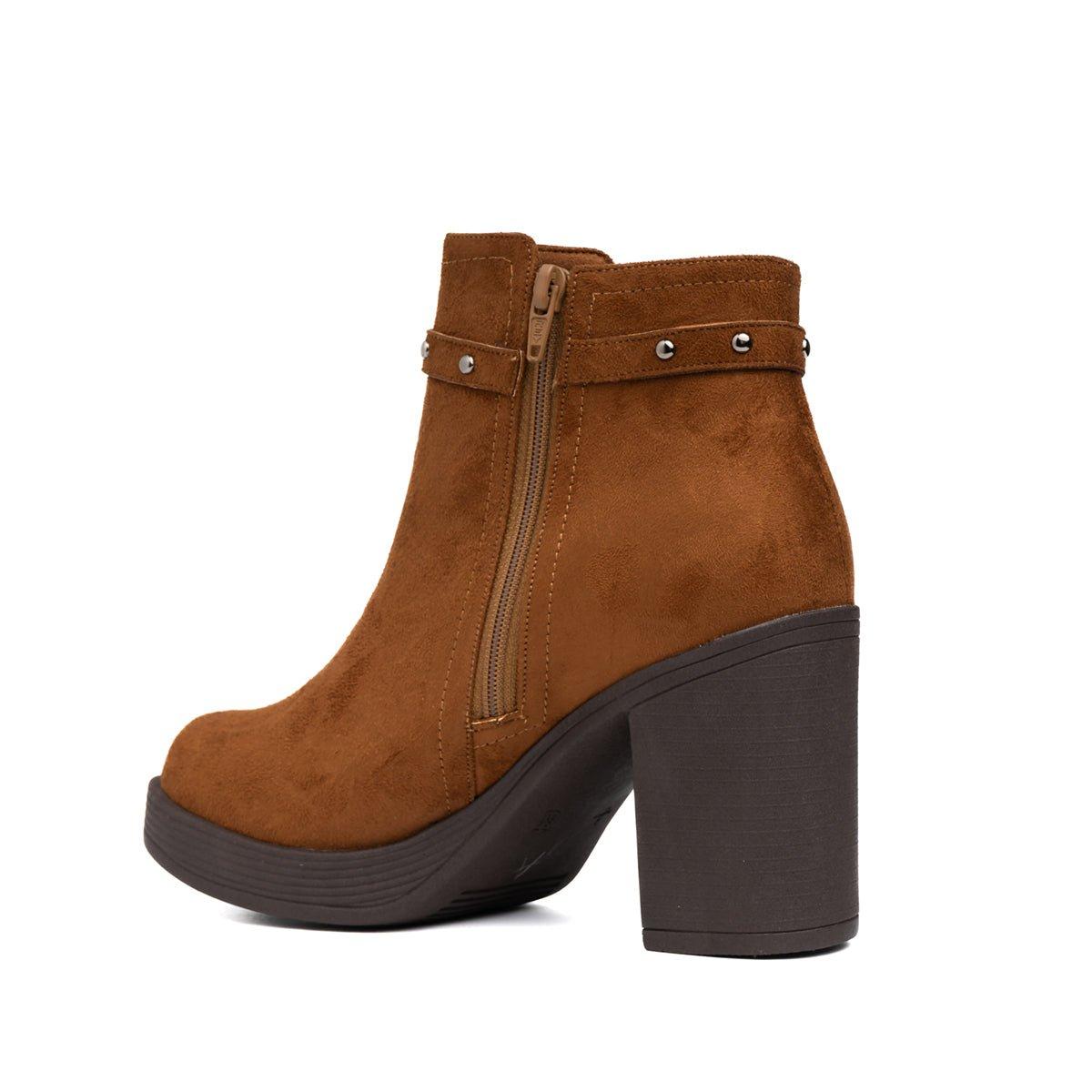 BOTINES MUJER CHENDA CAMEL GAMUZA - 6