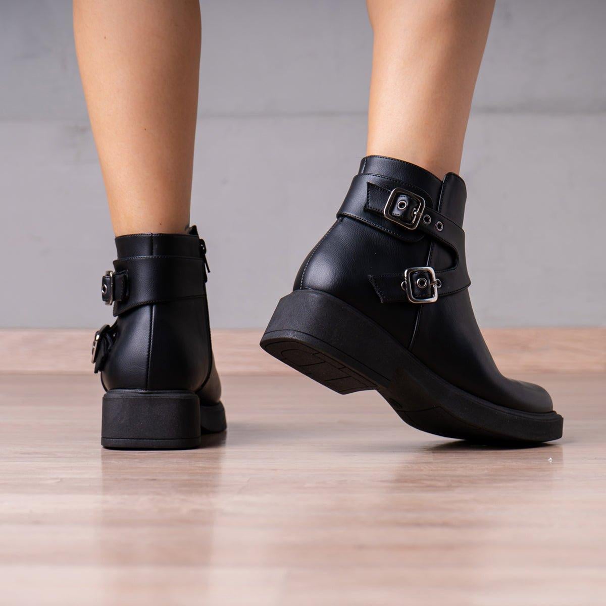 BOTINES MUJER AZUMY NEGRO - 3