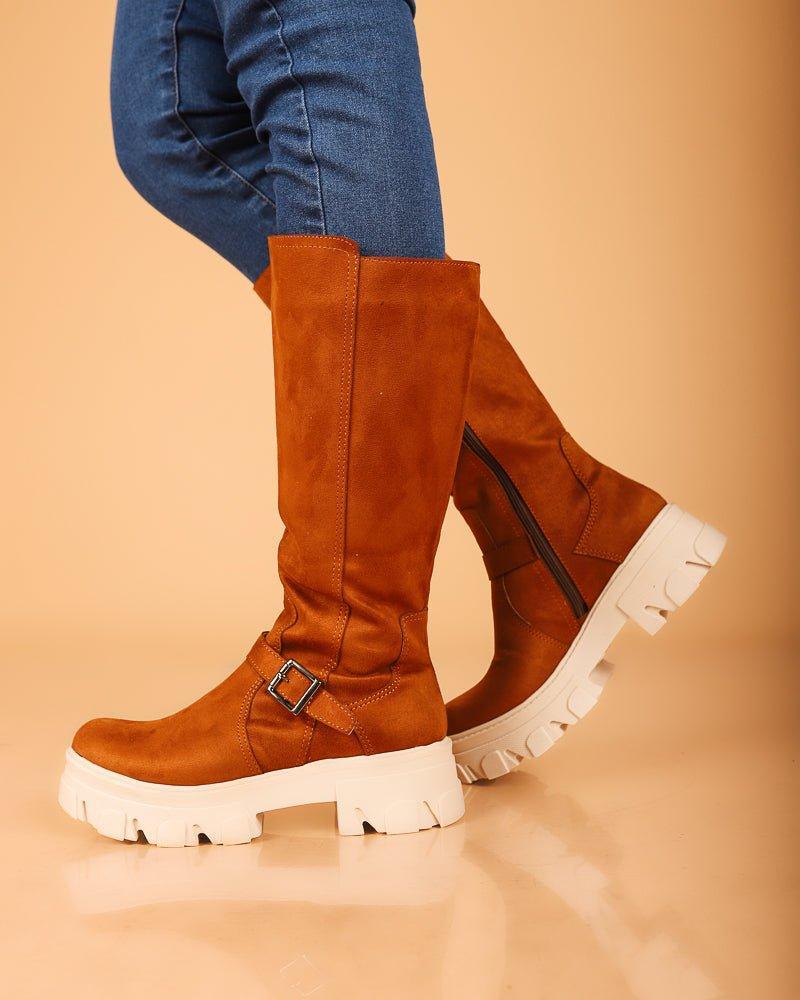 BOTAS MUJER MODANSA CAMEL - 1