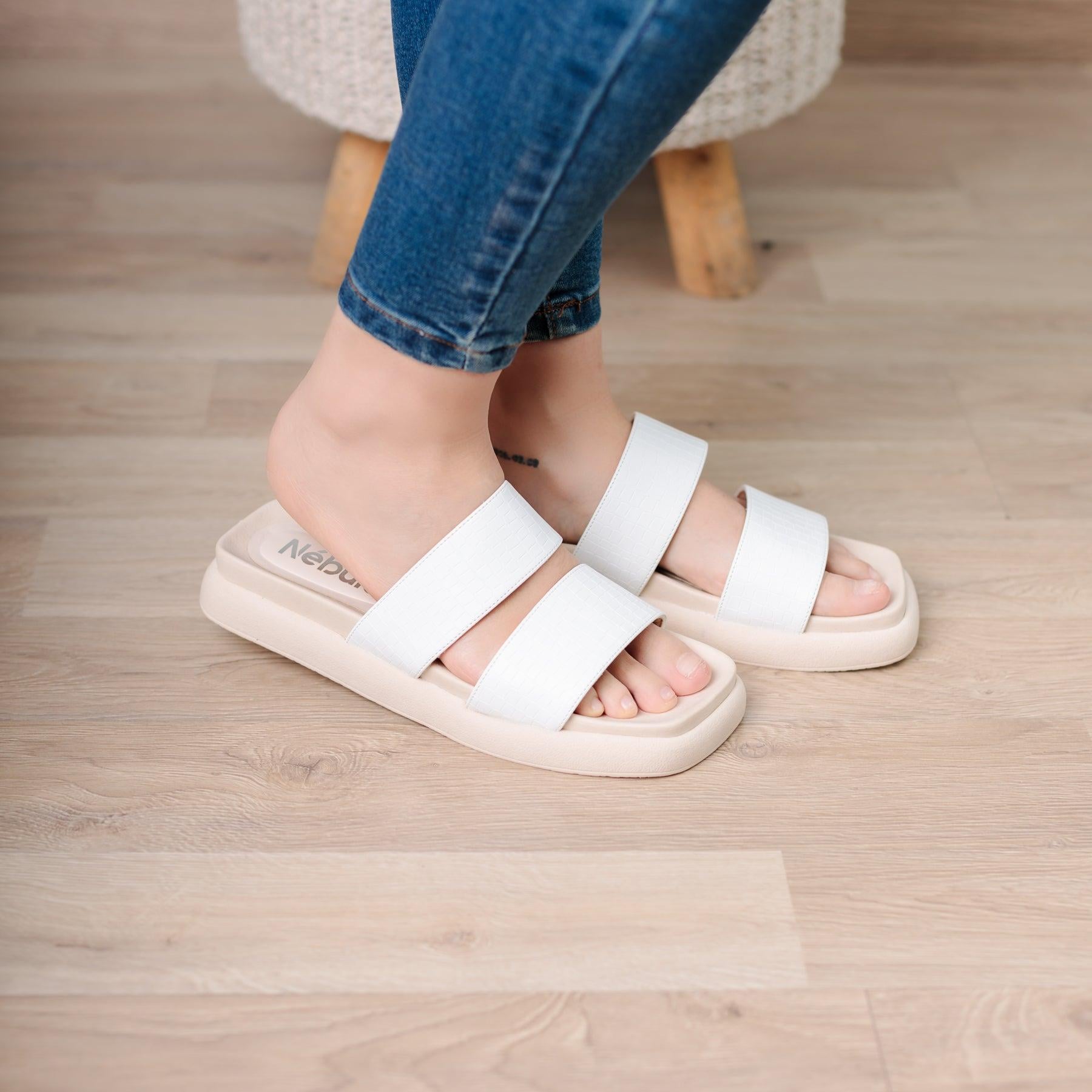 SANDALIAS CASUALES MUJER CHICORITA BLANCO - 1