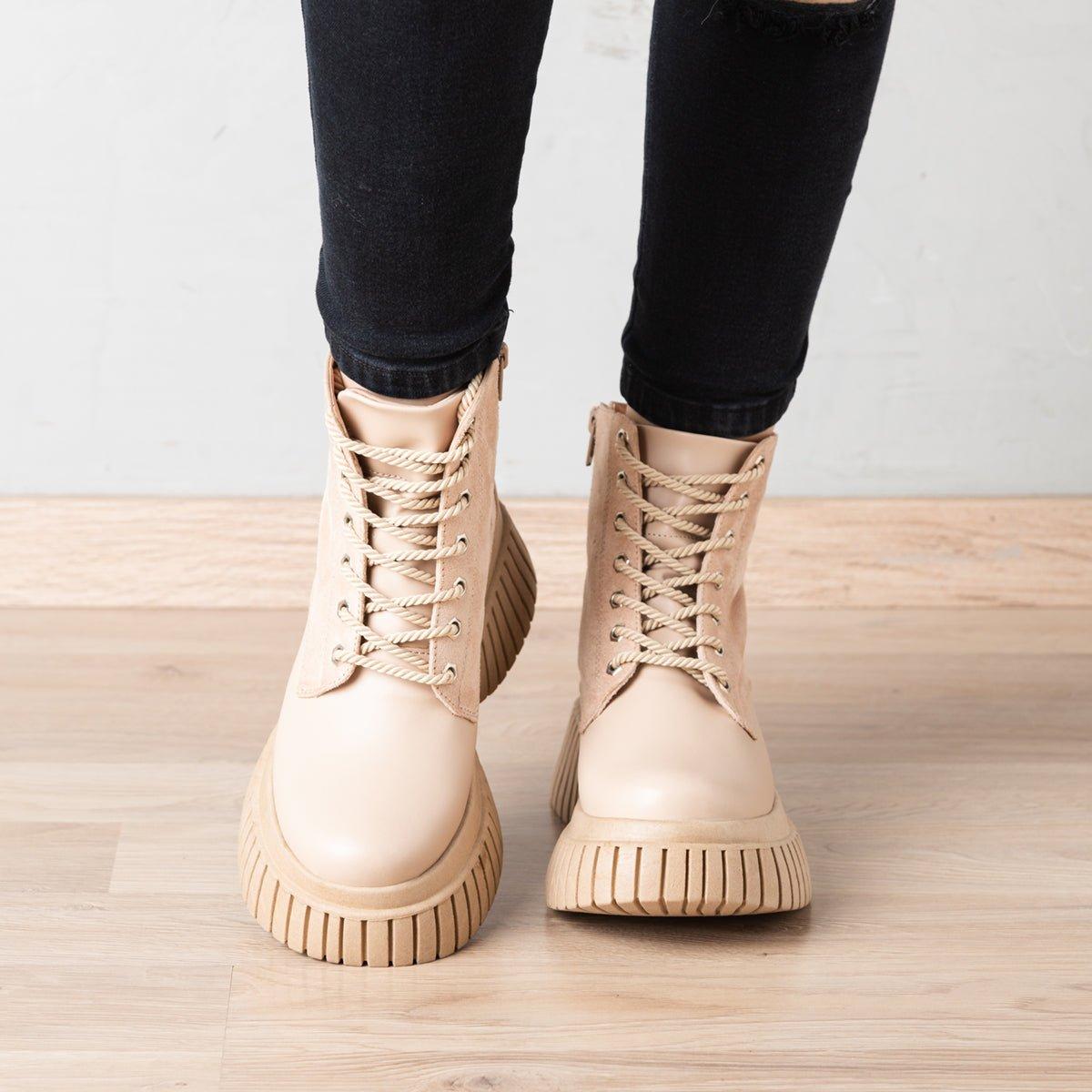 BOTAS MUJER GAZKPO BEIGE - 2