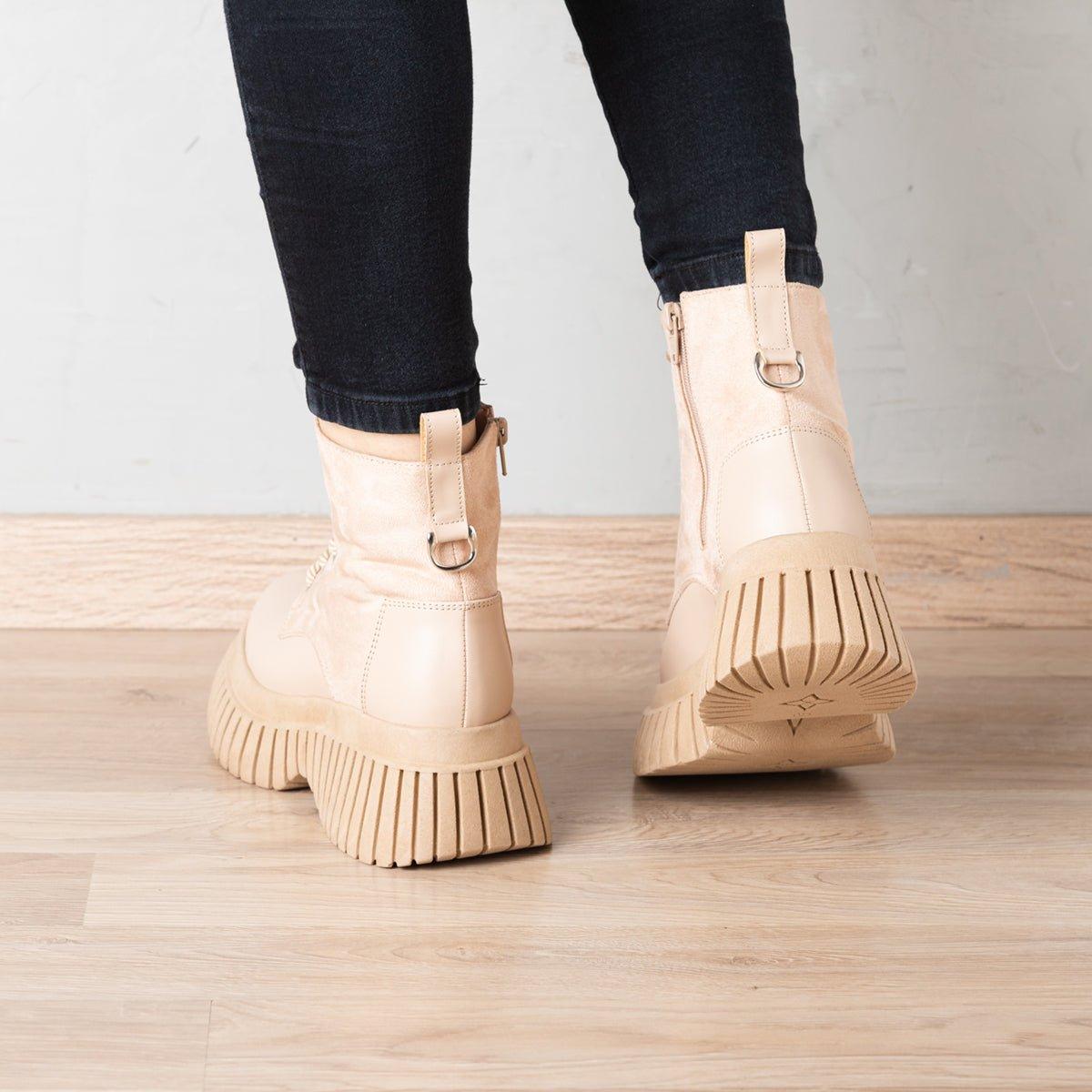 BOTAS MUJER GAZKPO BEIGE - 3