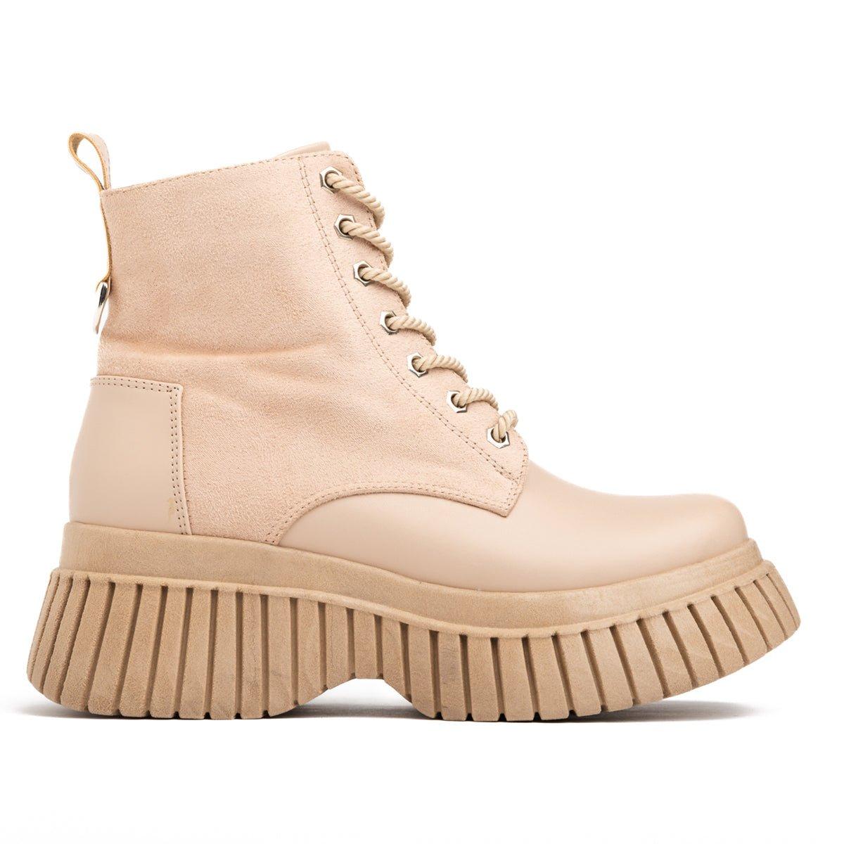 BOTAS MUJER GAZKPO BEIGE - 4