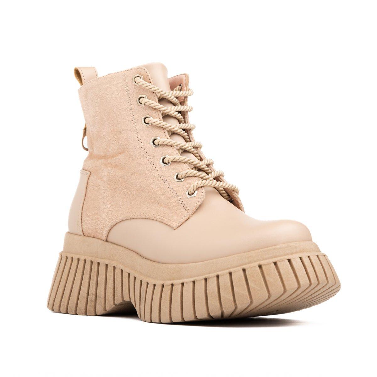 BOTAS MUJER GAZKPO BEIGE - 5