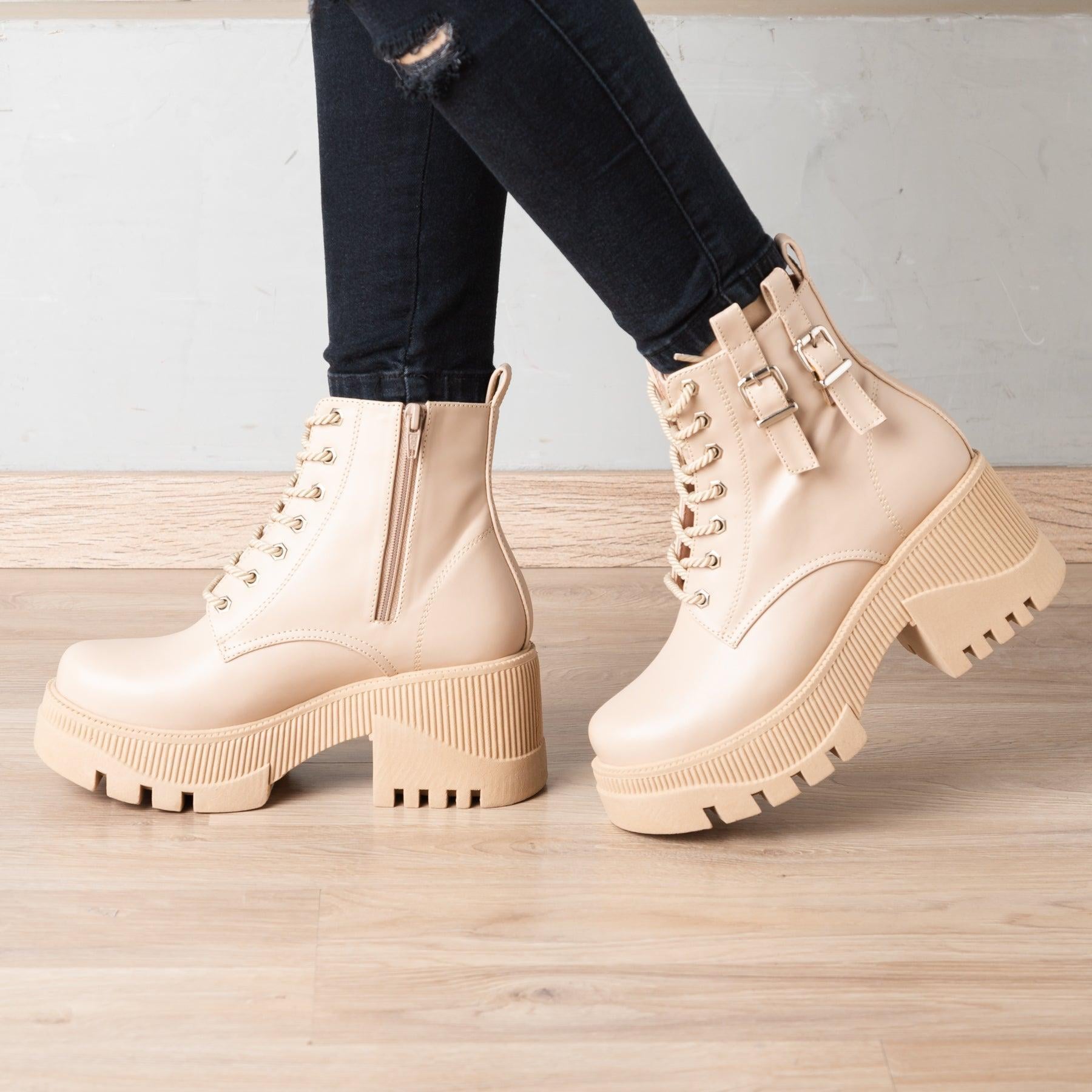 BOTAS MUJER KAIMA BEIGE - 1