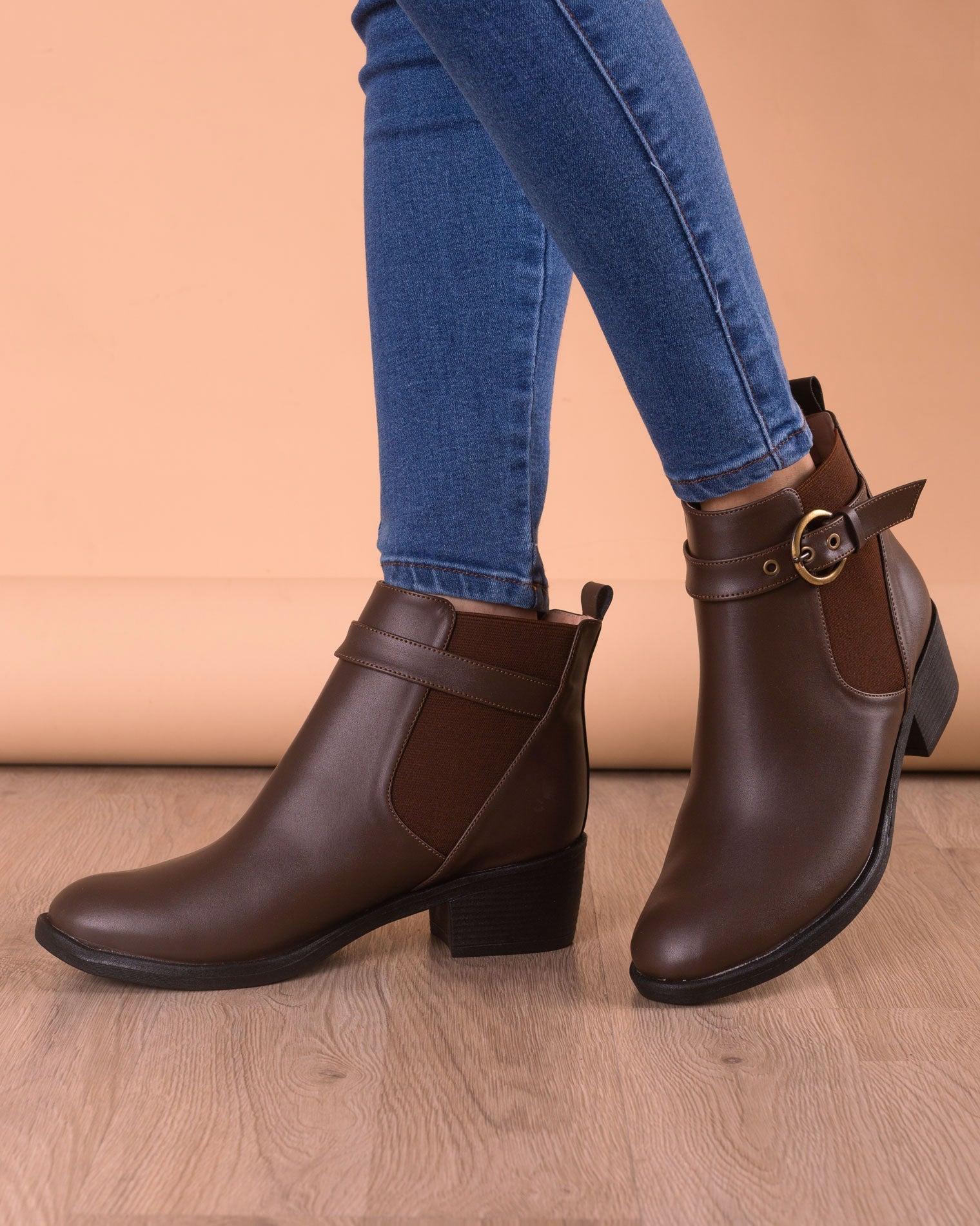 BOTINES MUJER SAPPORO MARRON - 1
