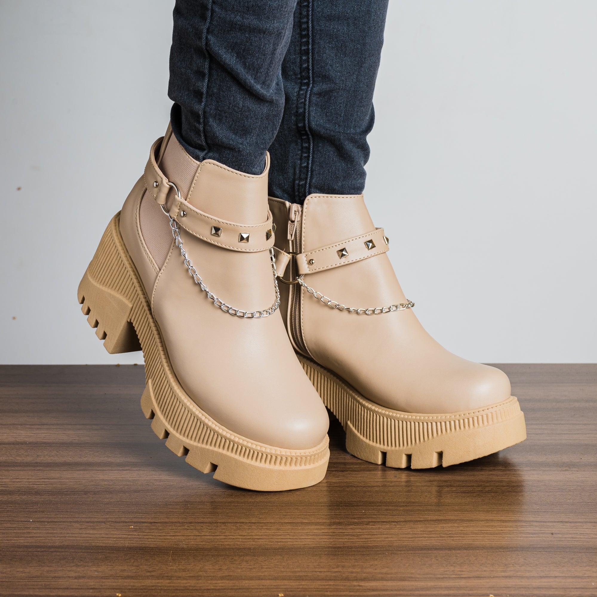 BOTAS MUJER ARISBETH BEIGE - 1
