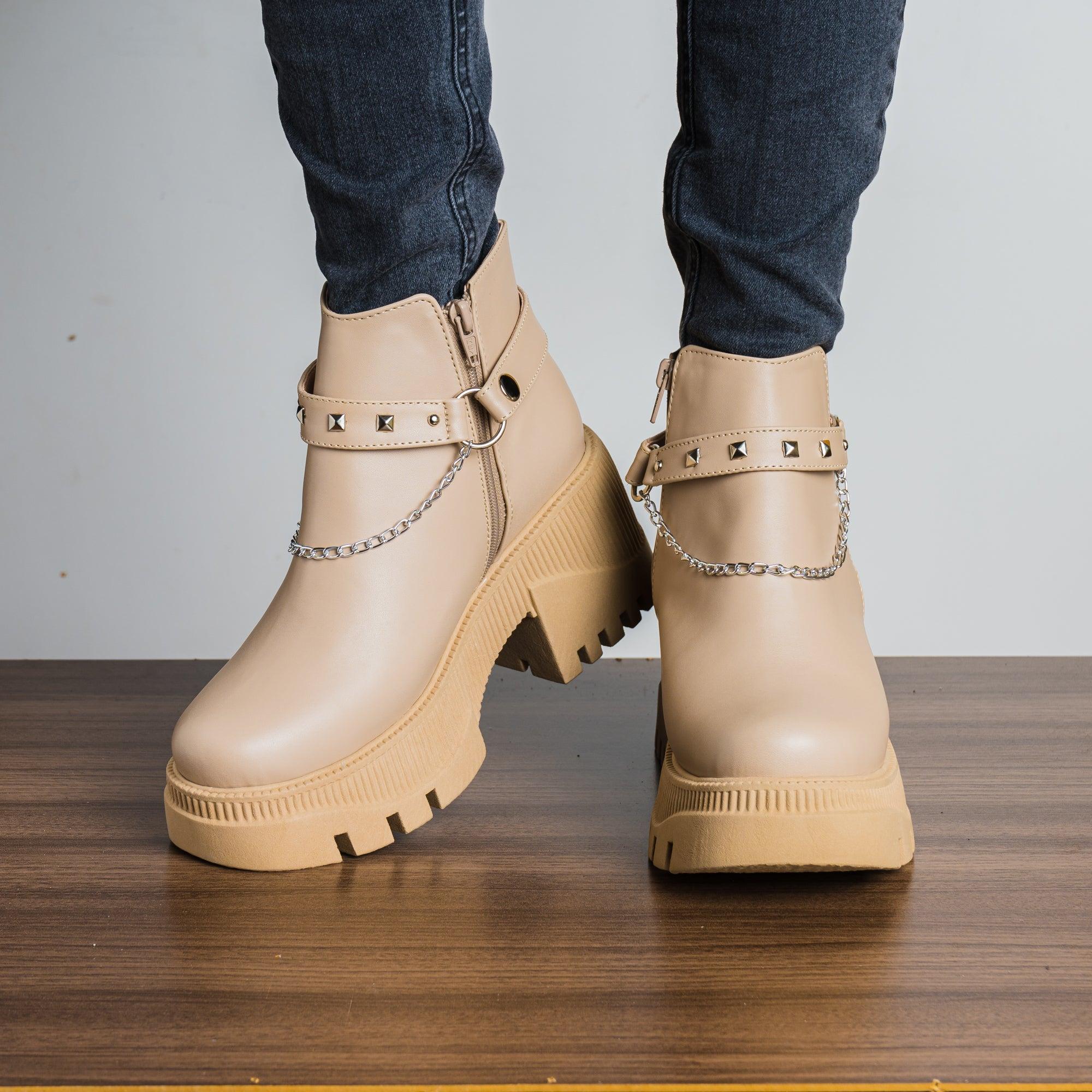 BOTAS MUJER ARISBETH BEIGE - 2