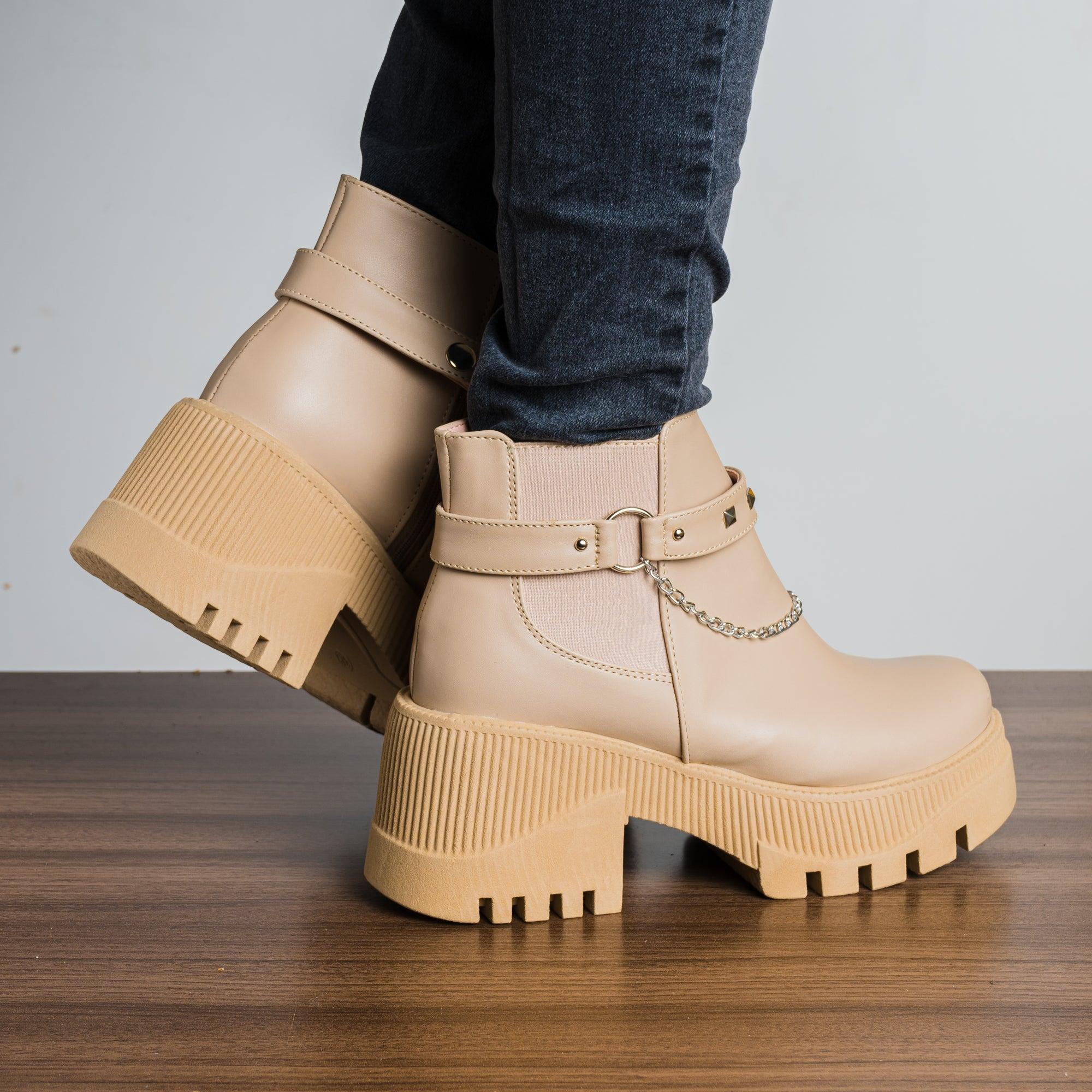 BOTAS MUJER ARISBETH BEIGE - 3
