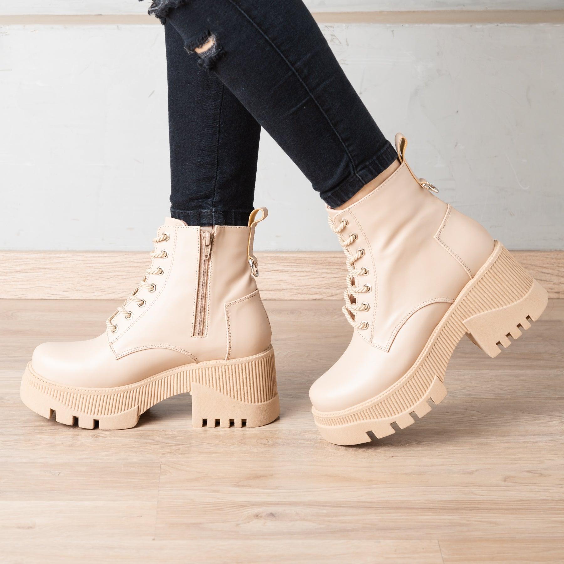 BOTAS MUJER TRYXI BEIGE - 1
