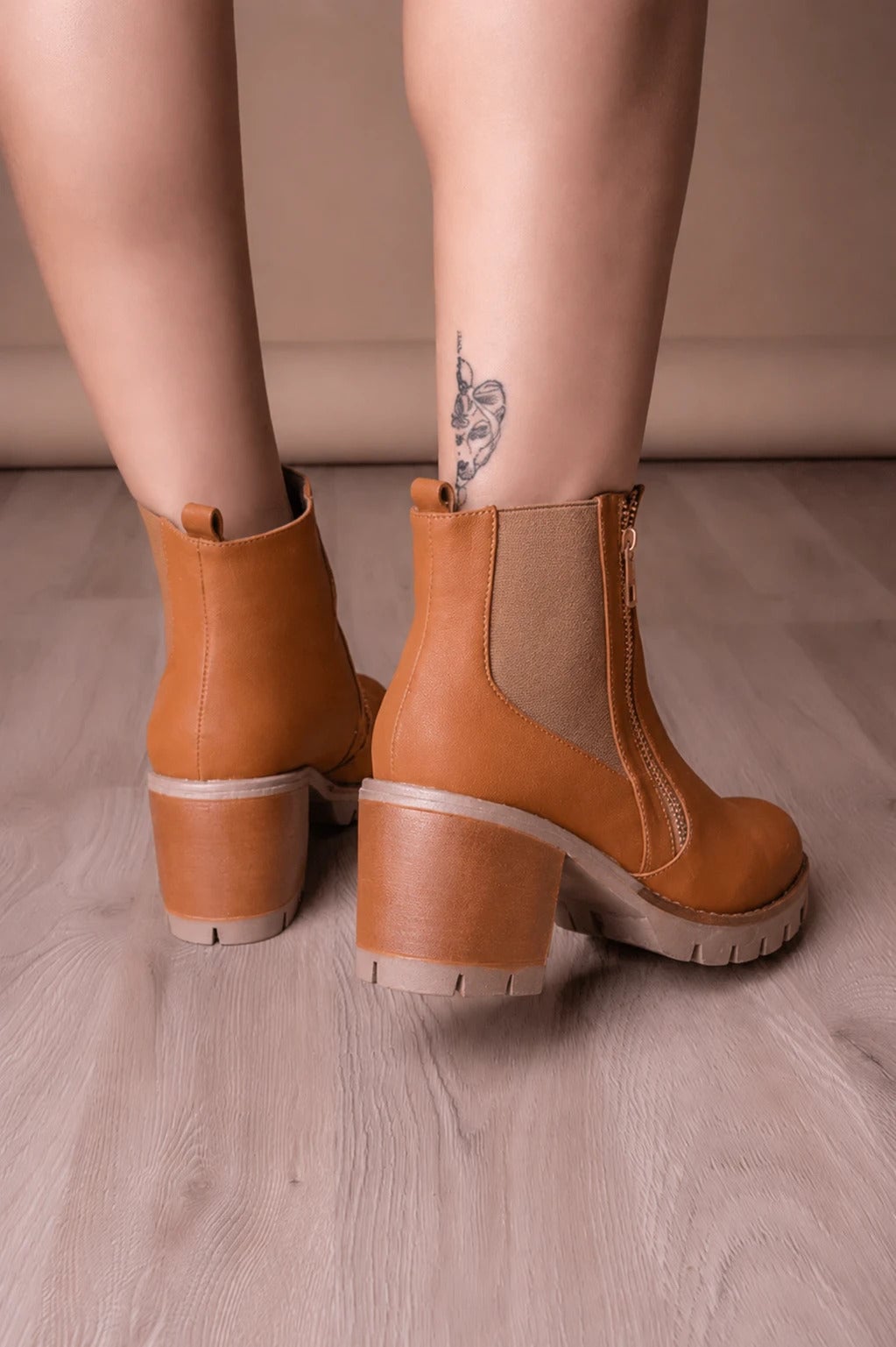 BOTINES MUJER BOLONIA CAMEL - 2