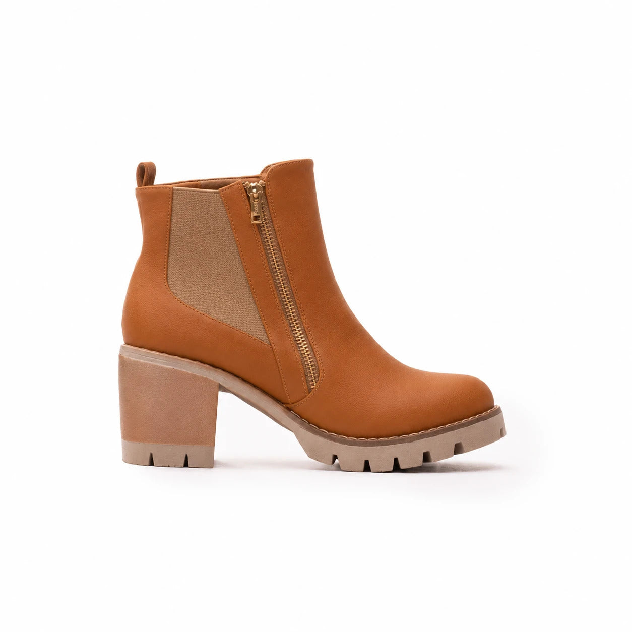 BOTINES MUJER BOLONIA CAMEL - 4