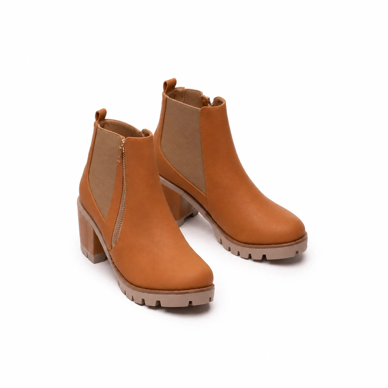BOTINES MUJER BOLONIA CAMEL - 5