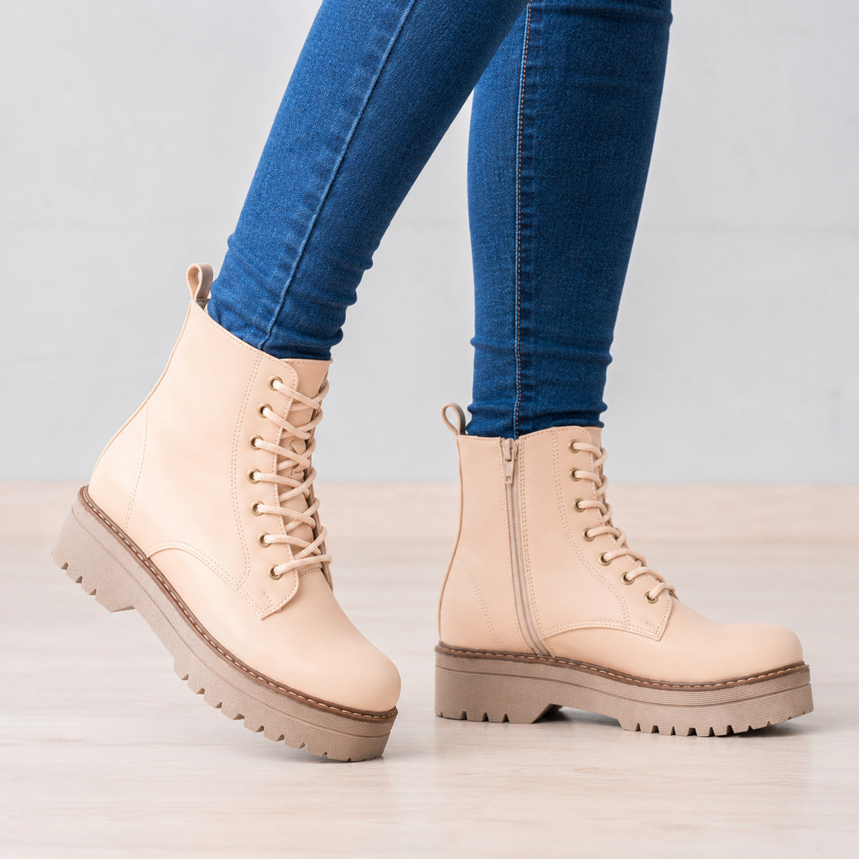 BOTAS MUJER BADO BEIGE - 6