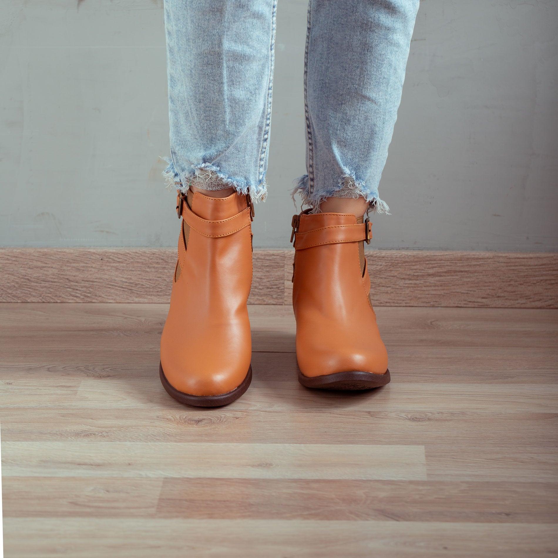 BOTINES MUJER SILVEN CAMEL SERPIENTE - 2