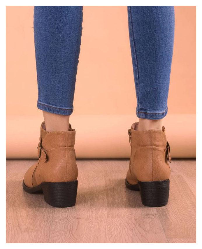 BOTINES MUJER NARA BEIGE - 3