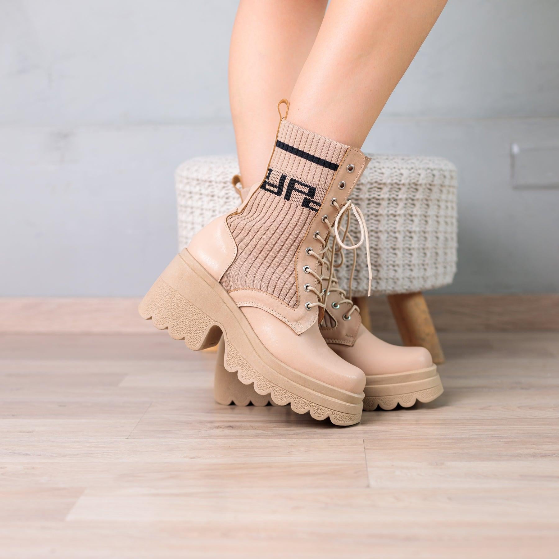 BOTAS MUJER TAMOW BEIGE - 1