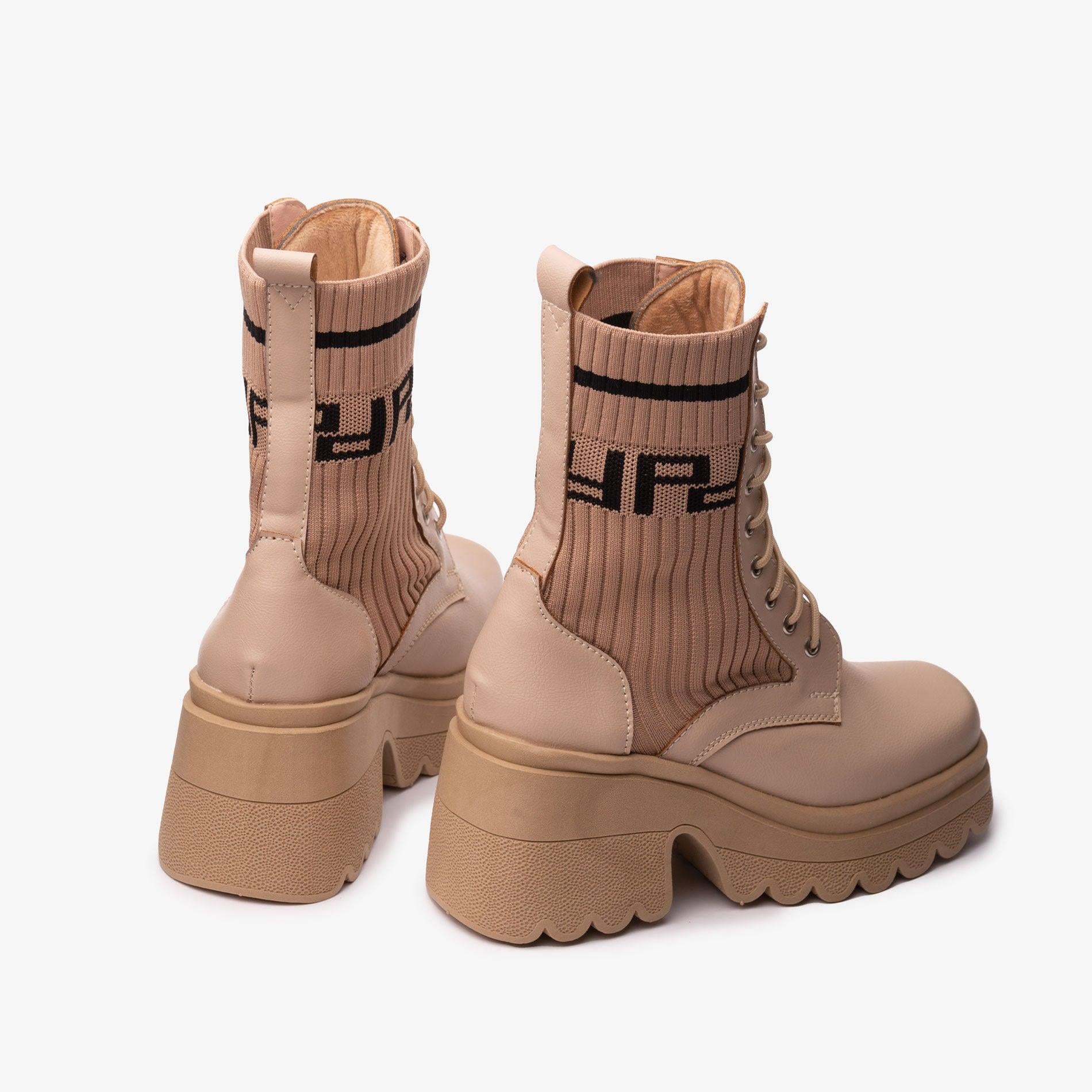 BOTAS MUJER TAMOW BEIGE - 5