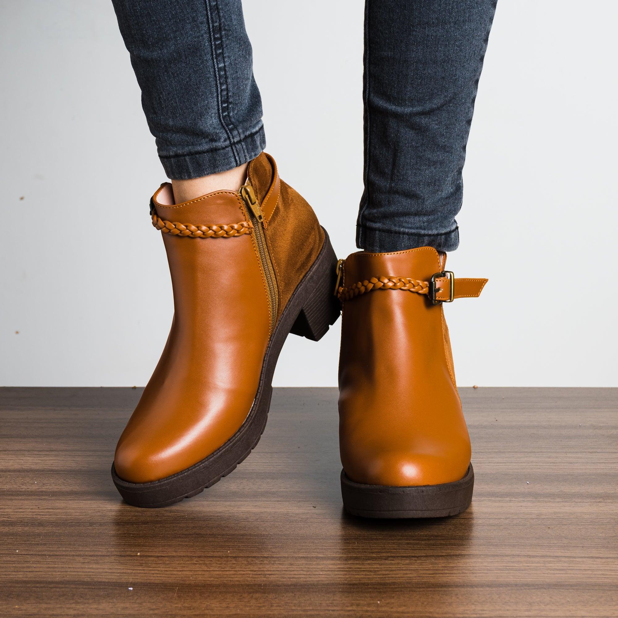 BOTINES MUJER LAZZY CAMEL - 2