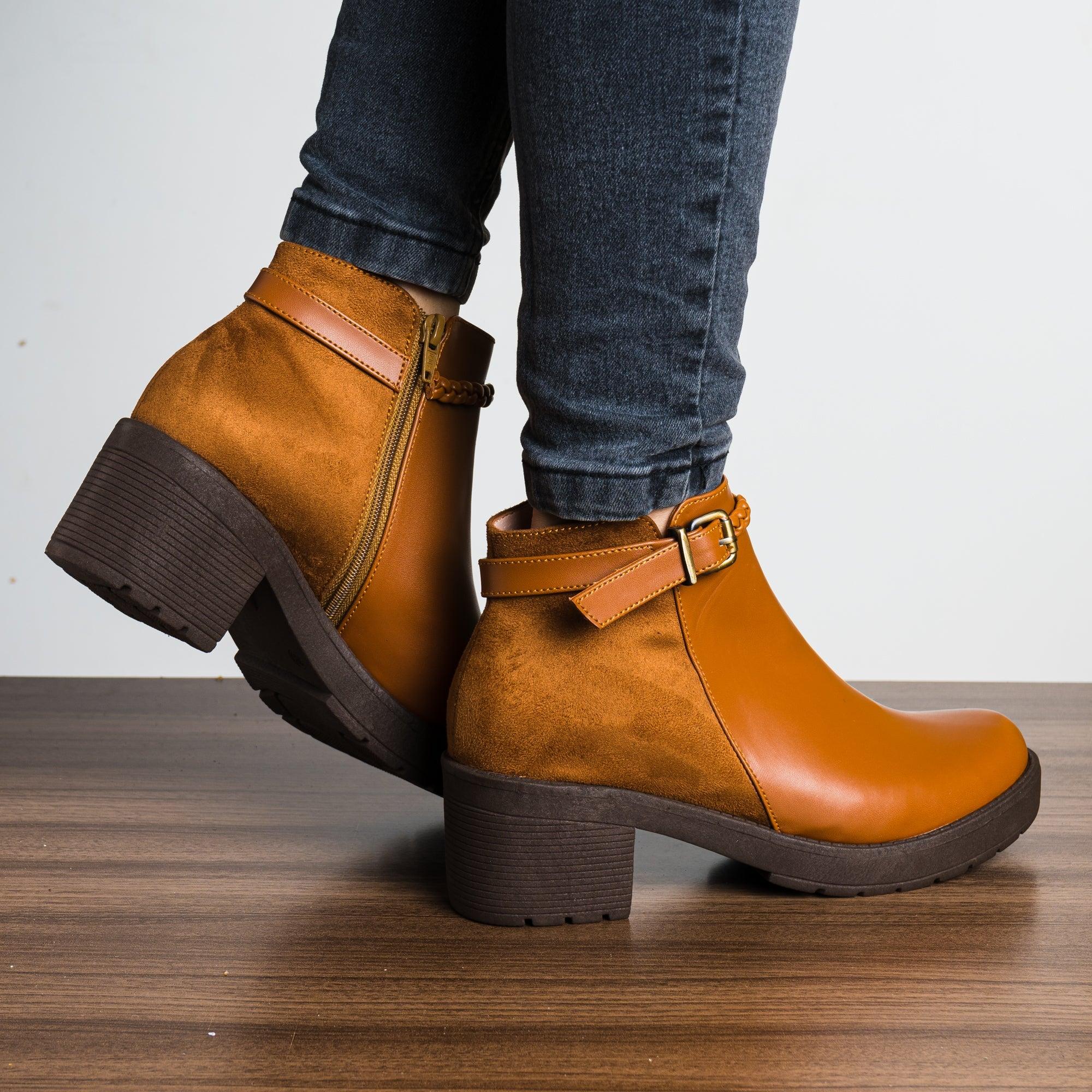 BOTINES MUJER LAZZY CAMEL - 3
