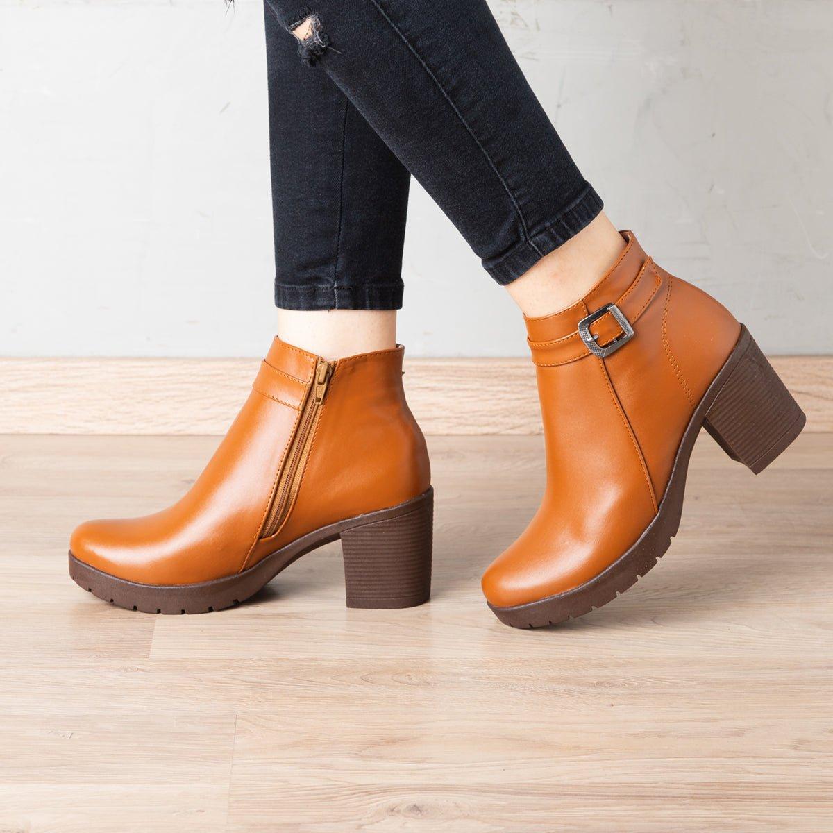 BOTINES MUJER CROWLEY CAMEL - 3
