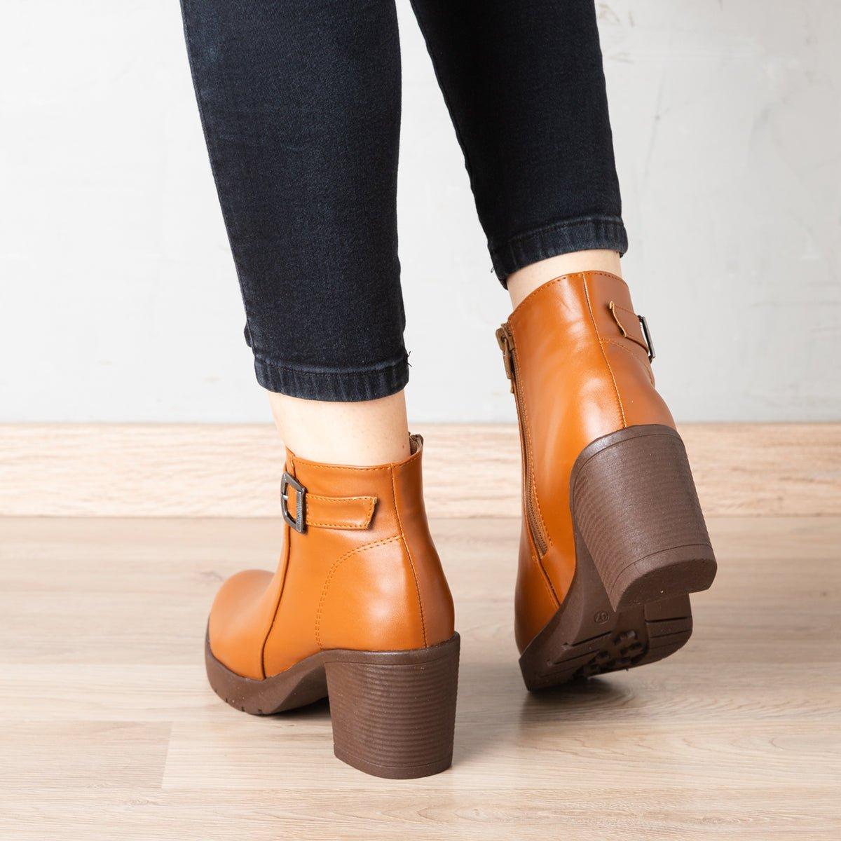 BOTINES MUJER CROWLEY CAMEL - 4