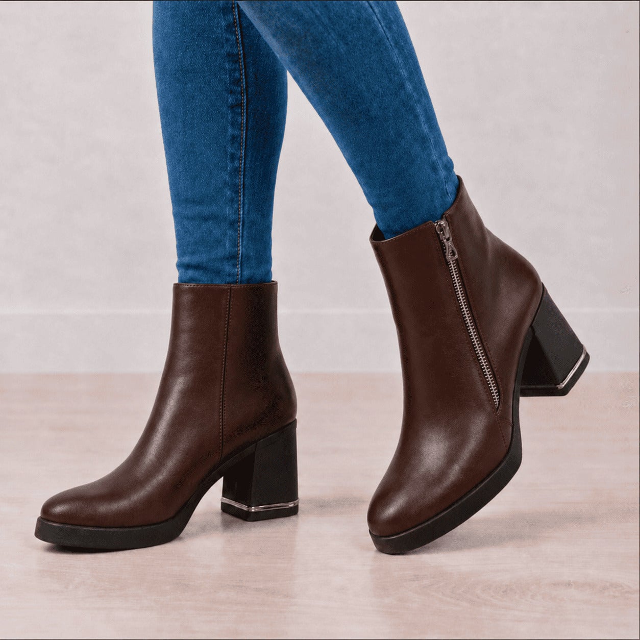 BOTINES MUJER KHEPRI MARRON - 2