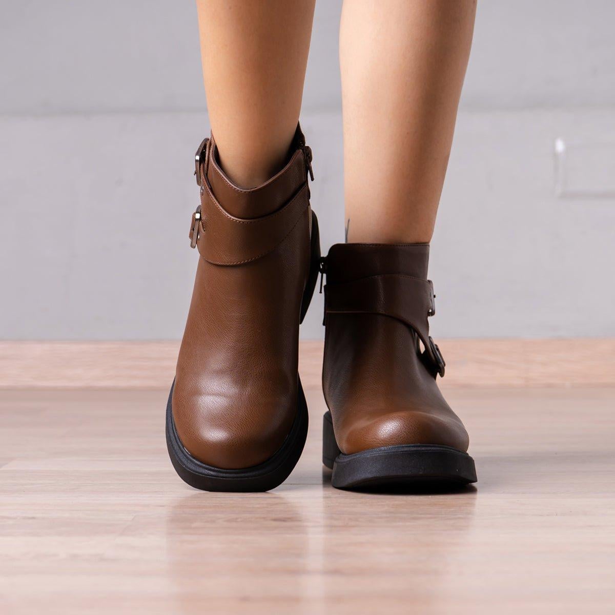 BOTINES MUJER AZUMY MARRÓN - 3