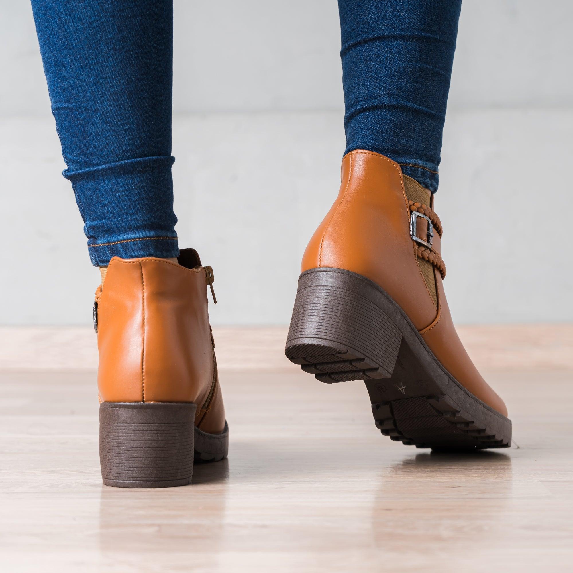 BOTINES MUJER ORLAY CAMEL - 3