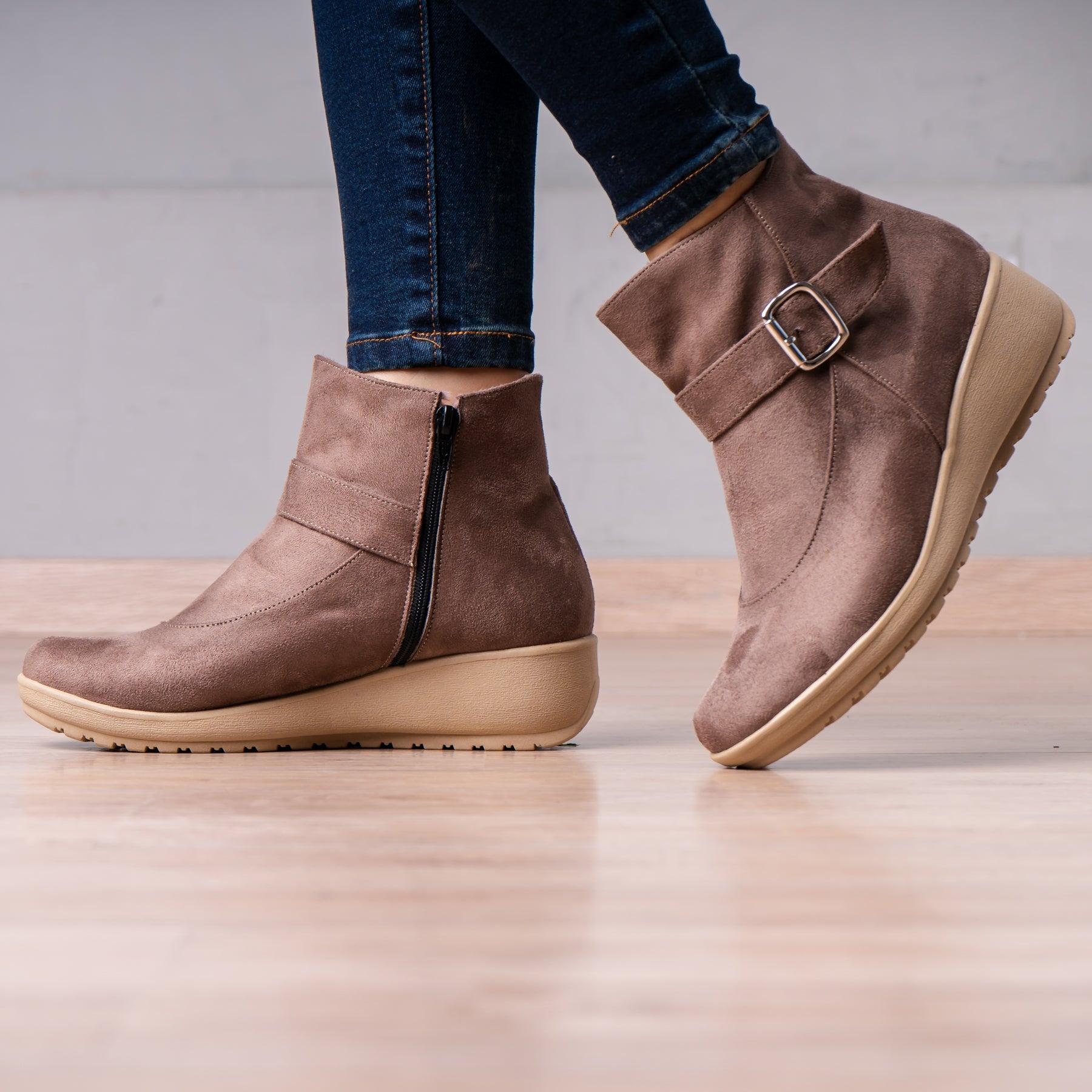 BOTINES MUJER CRESIDA TOPO - 1