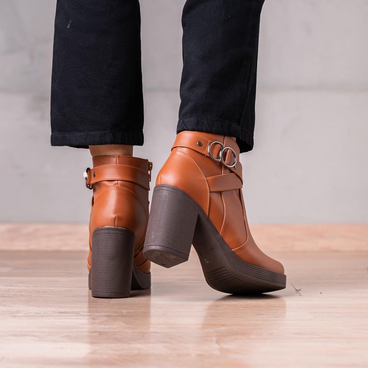 BOTINES MUJER MALYH CAMEL - 3