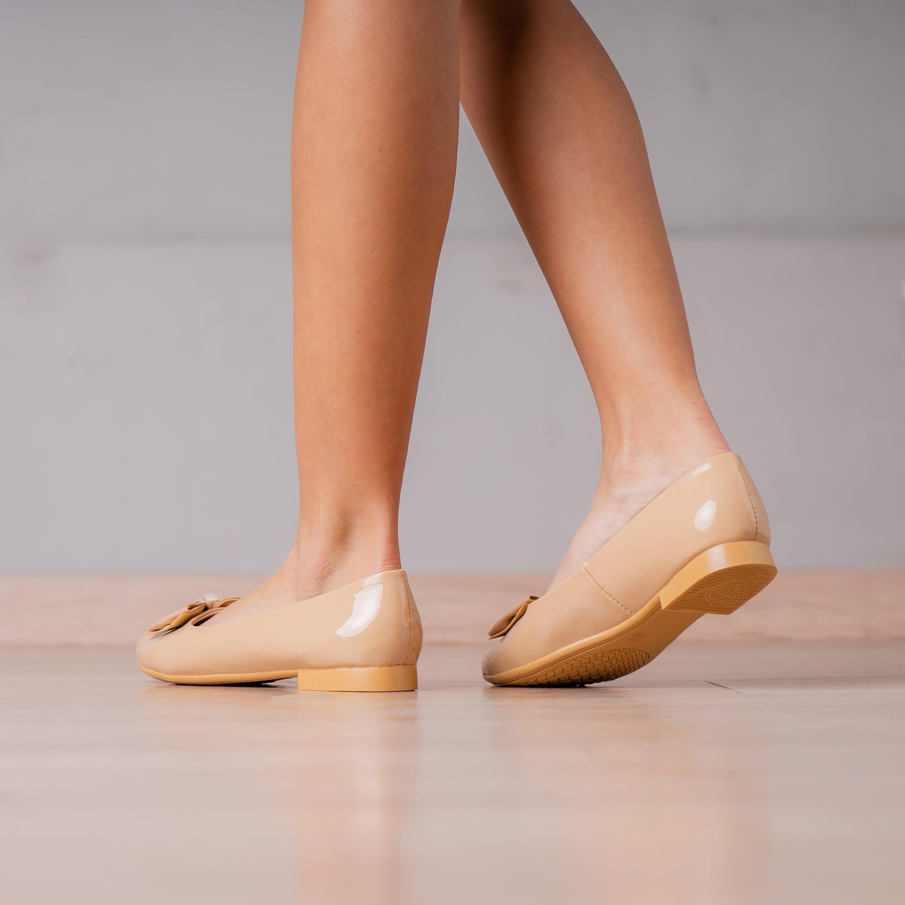 BALLERINAS MUJER SAFIYA BEIGE CHAROL - 3