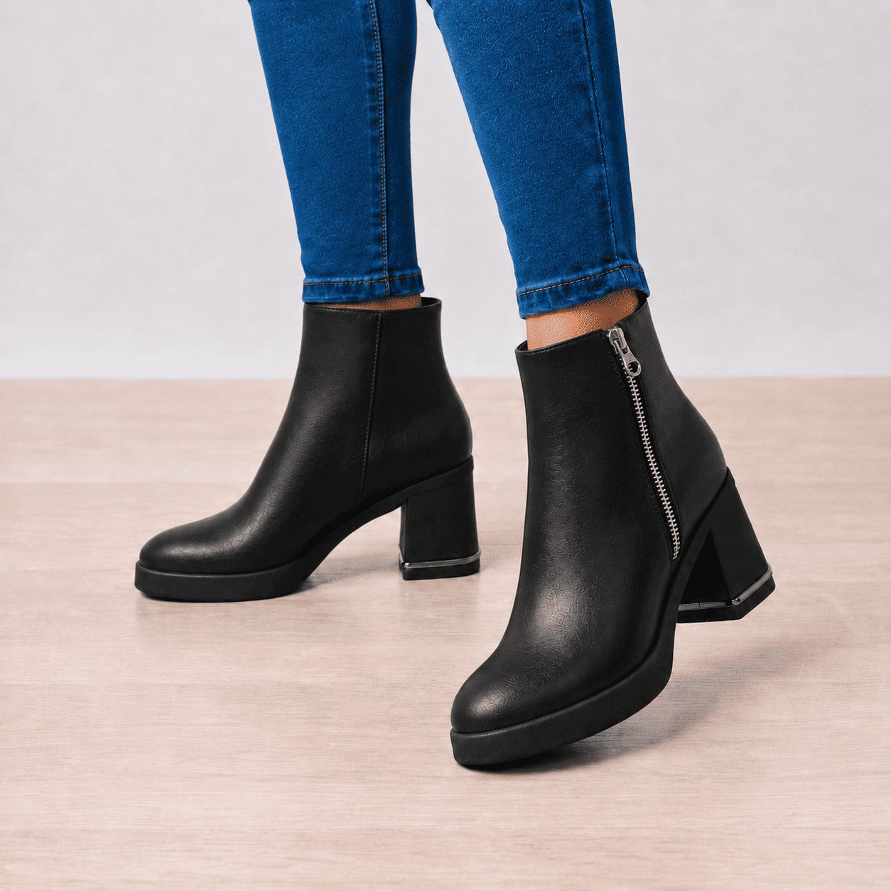 BOTINES MUJER KHEPRI NEGRO - 1