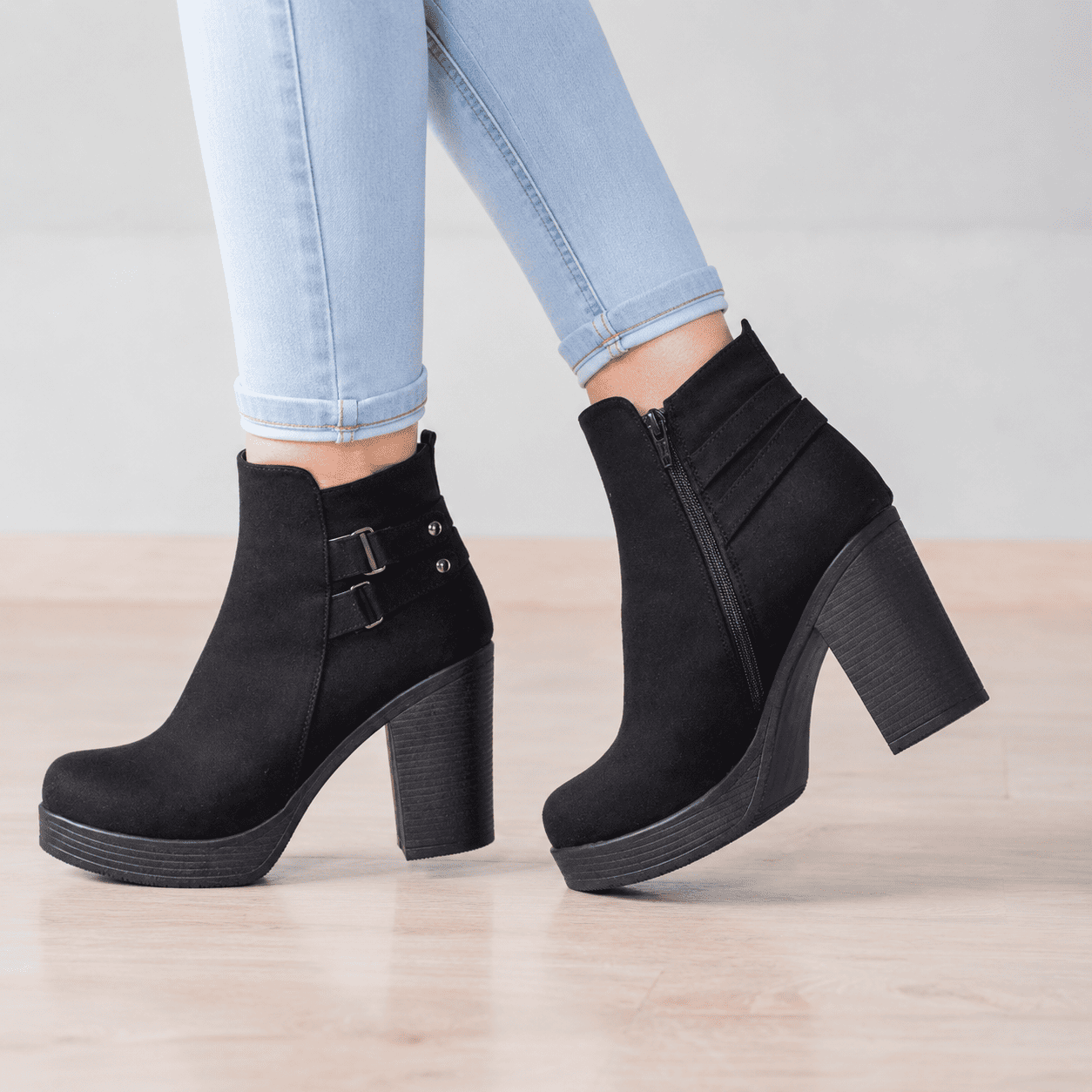 BOTAS MUJER SABADELL NEGRO GAMUZA - 3
