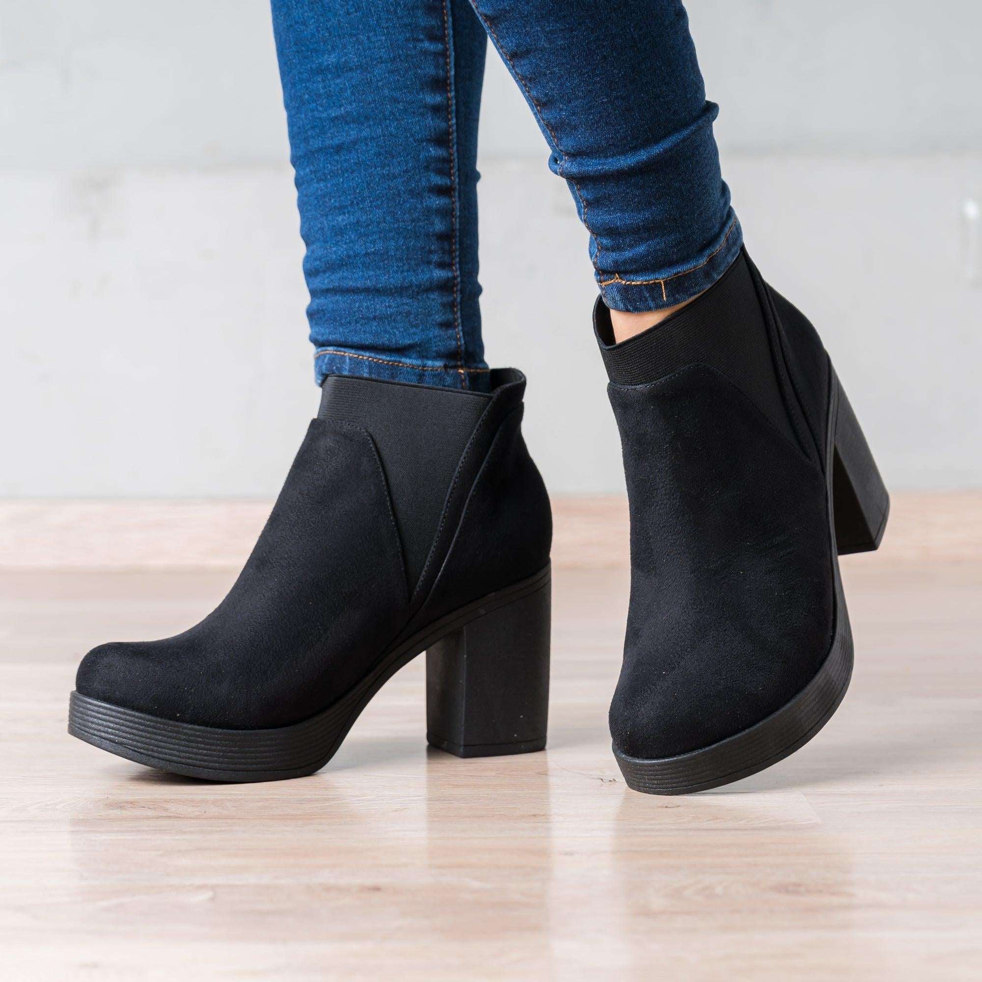 BOTINES MUJER UIV NEGRO - 1