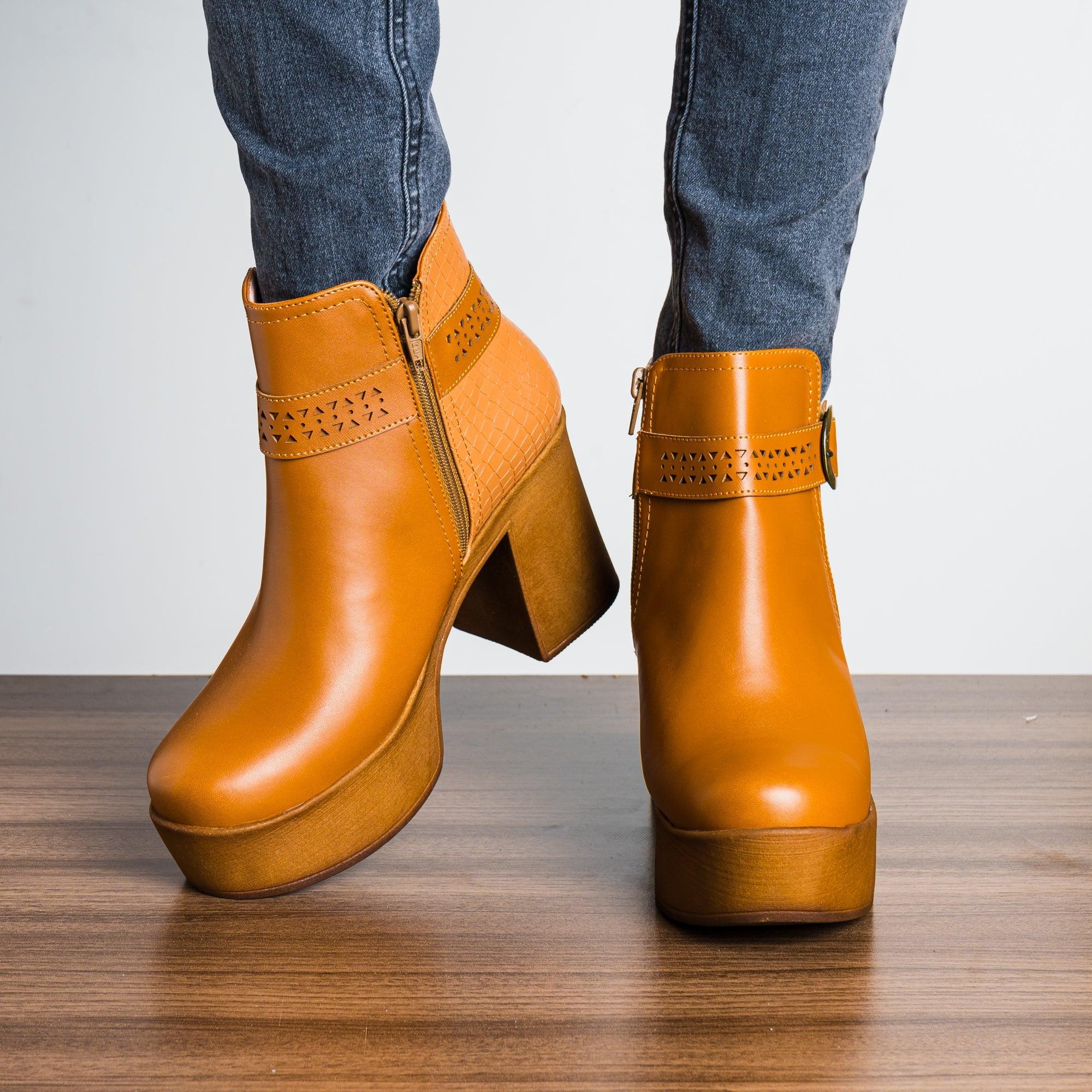 BOTAS MUJER ABBIE CAMEL - 2