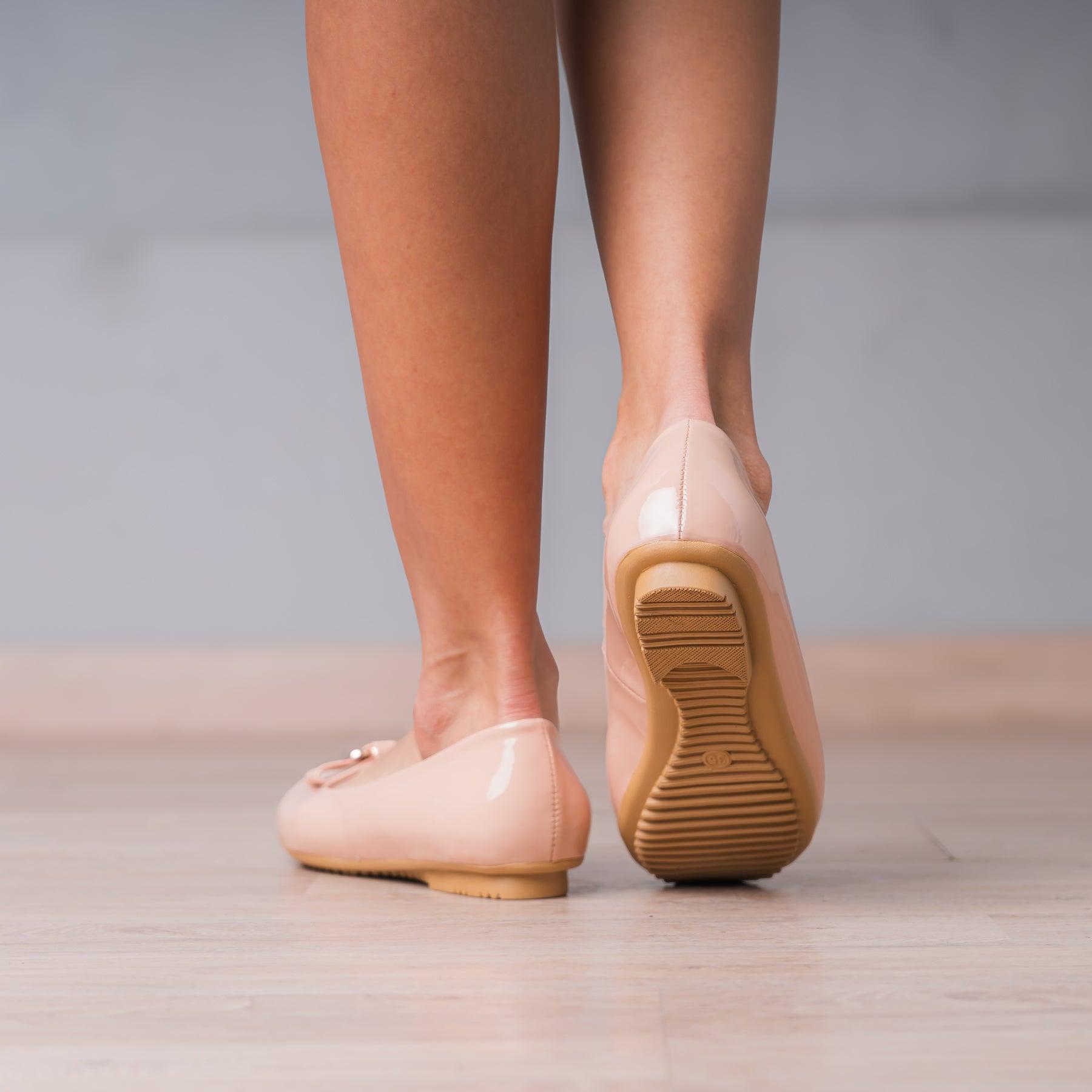 BALLERINAS MUJER AGNELA 2.0 PALO ROSA CHAROL - 3