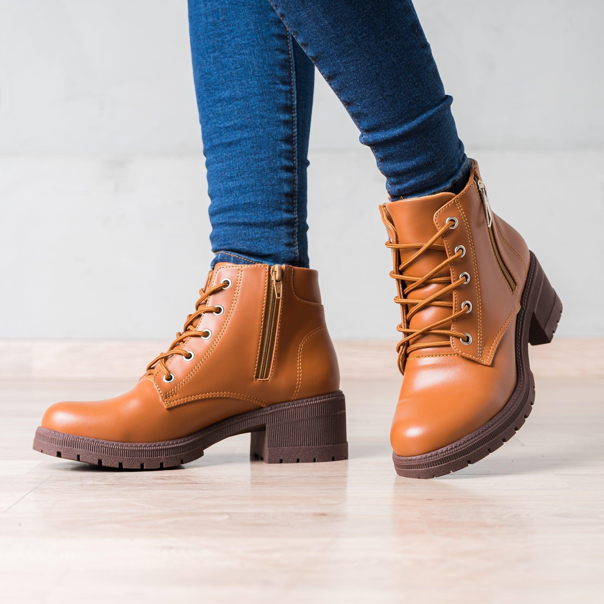BOTINES MUJER BASTET CAMEL - 1