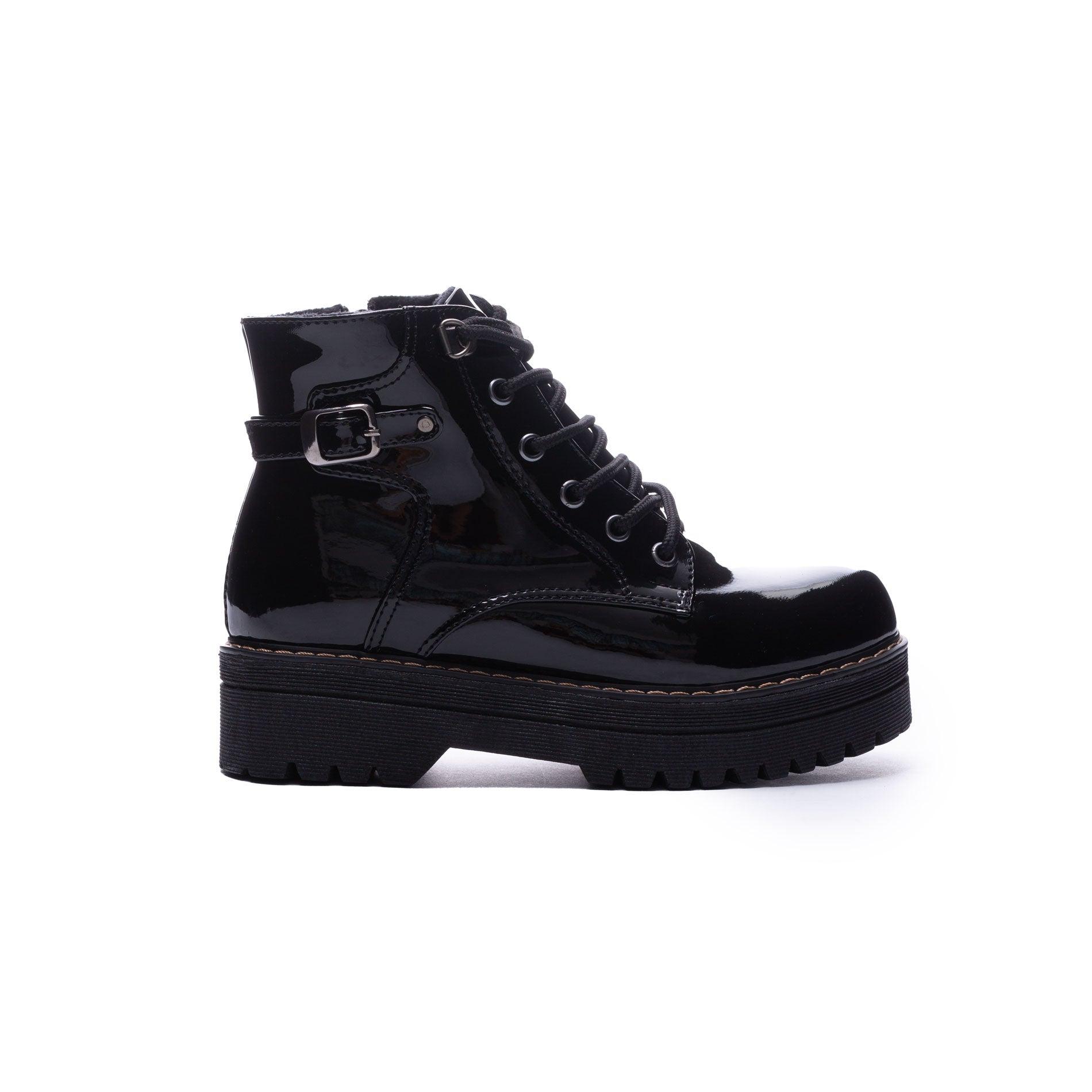 BOTAS MUJER ITAGUA NEGRO CHAROL - 2