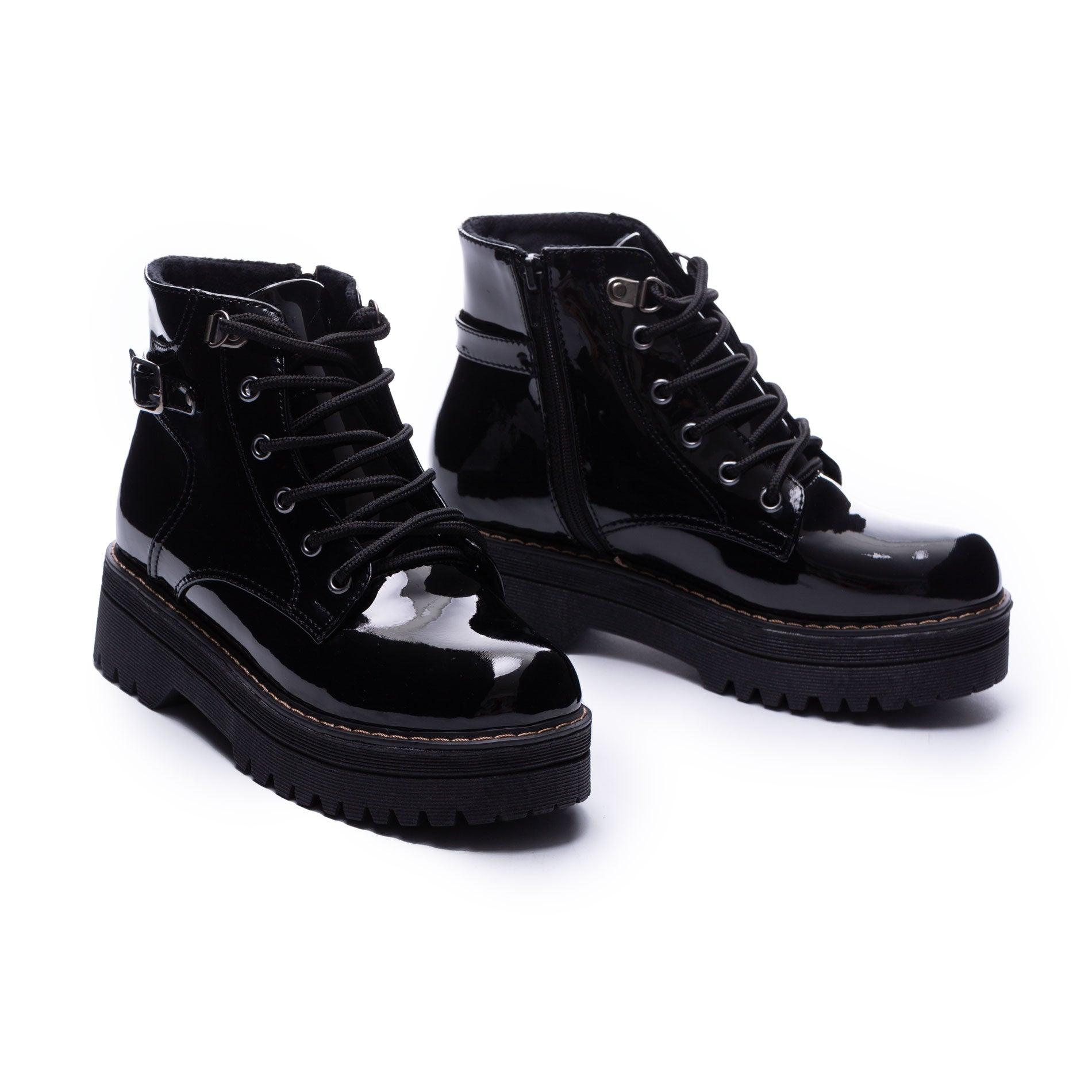 BOTAS MUJER ITAGUA NEGRO CHAROL - 3