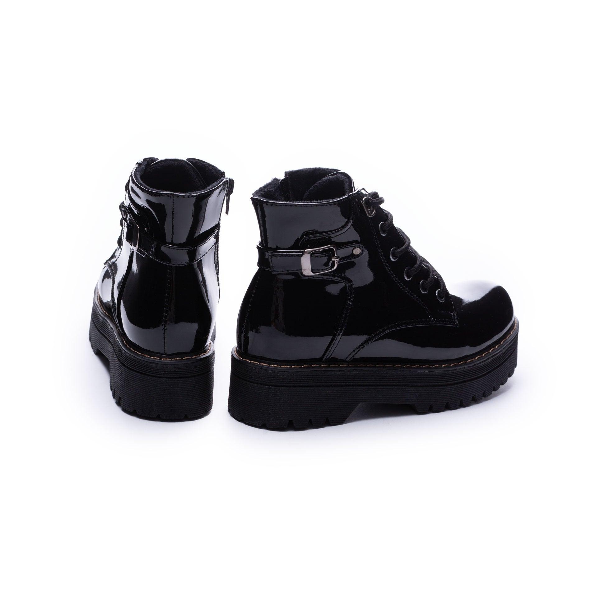 BOTAS MUJER ITAGUA NEGRO CHAROL - 4